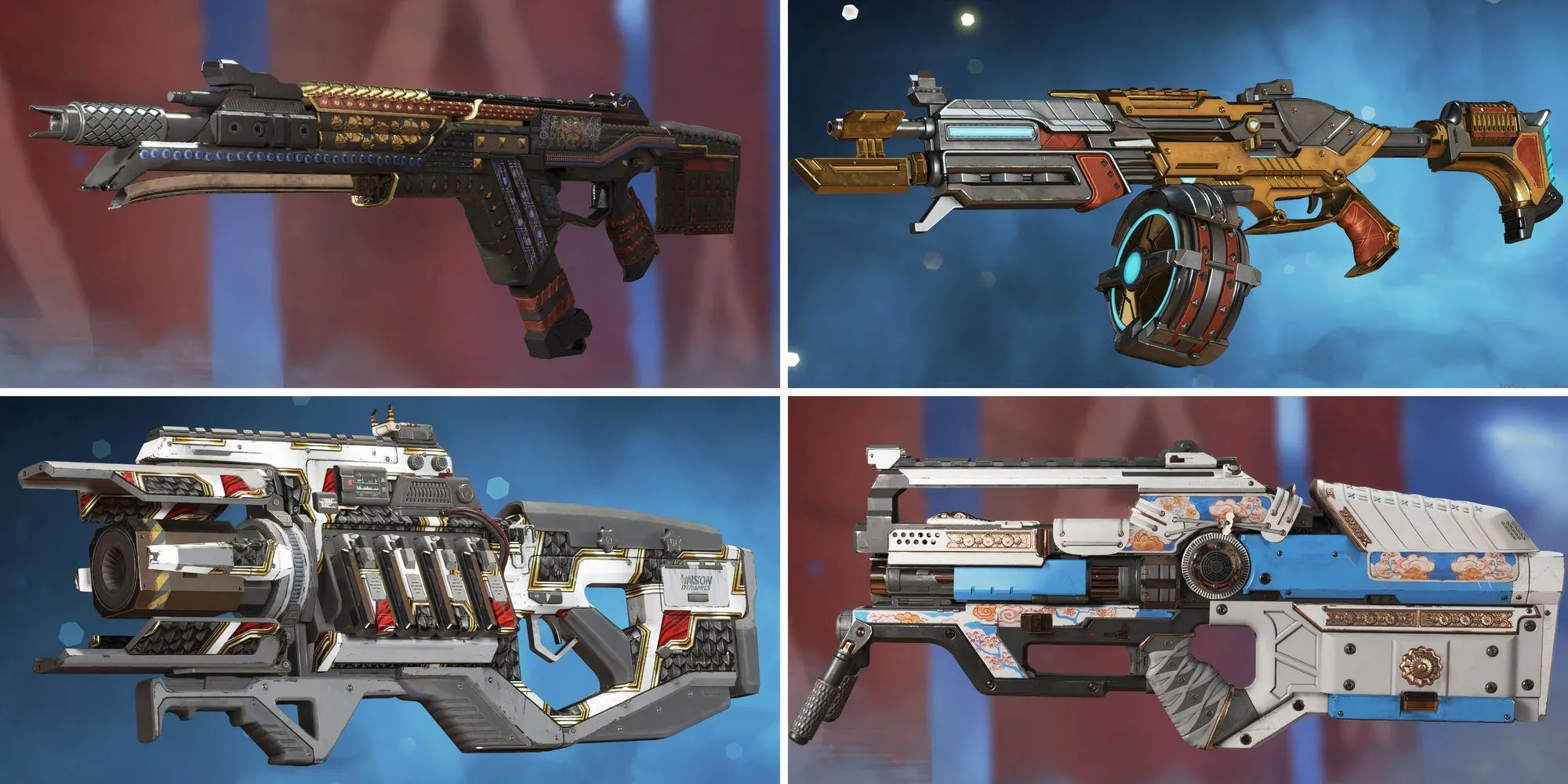 Hình ảnh các loại vũ khí phổ biến trong game Apex Legends, thể hiện sự tiếp tục phát triển của tựa game này.