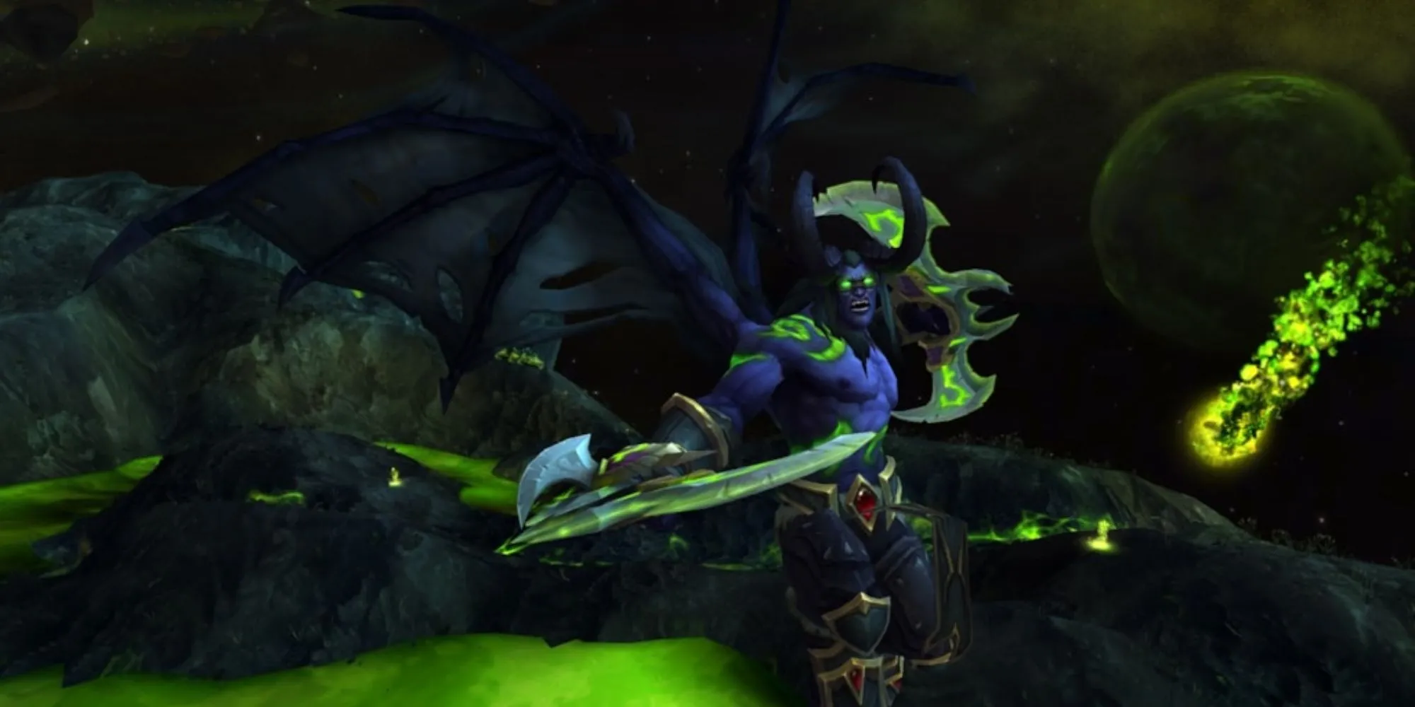 Hình ảnh các nhân vật chiến đấu trong bối cảnh World of Warcraft Legion