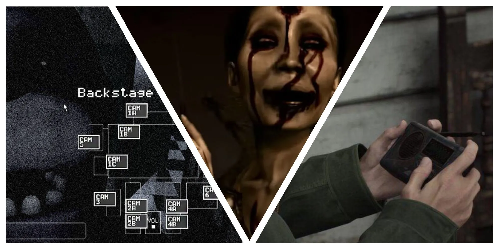 Hình ảnh đại diện các game kinh dị với cơ chế độc đáo như FNAF và Silent Hill 2 Remake khám phá tiềm năng của bối cảnh lạ