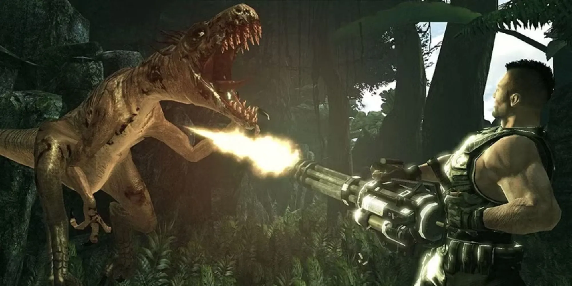 Hình ảnh nhân vật chính trong Turok 2008, một bản reboot FPS không thành công