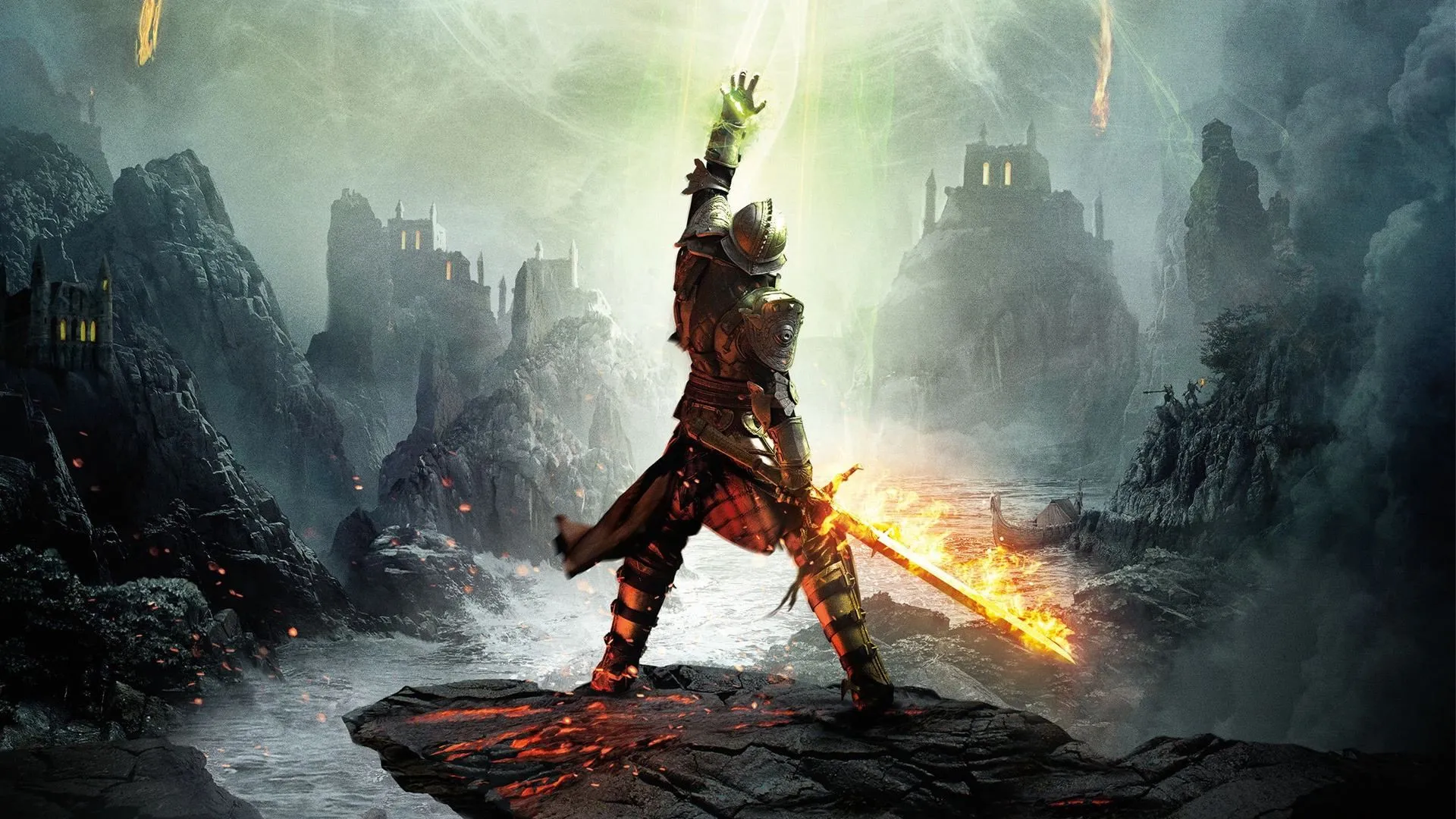 Hình nền Dragon Age: Inquisition giới thiệu các nhân vật chính và bối cảnh giả tưởng