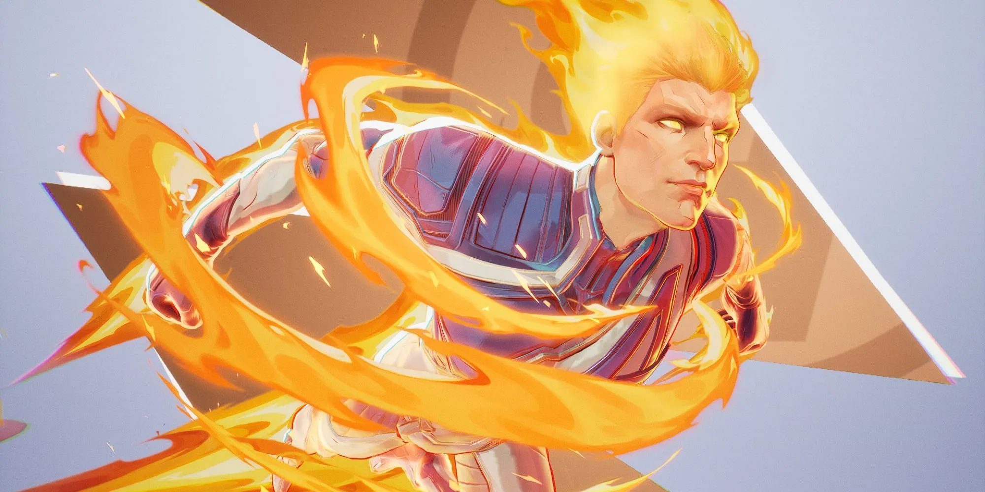 Human Torch bùng cháy trong Marvel Rivals với hiệu ứng lửa bao quanh