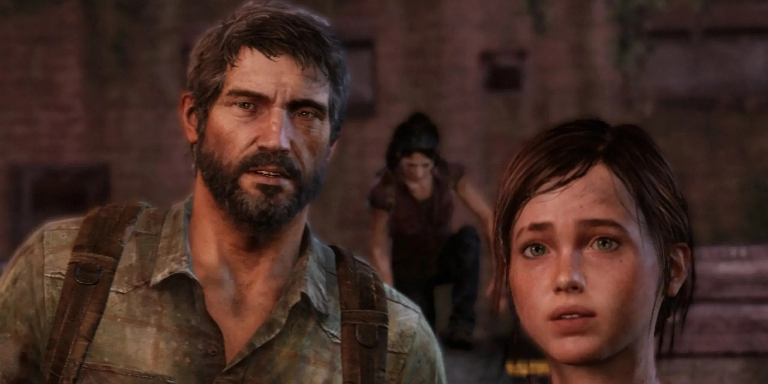 Joel và Ellie trú ẩn trong một tòa nhà đổ nát trong The Last Of Us Part I