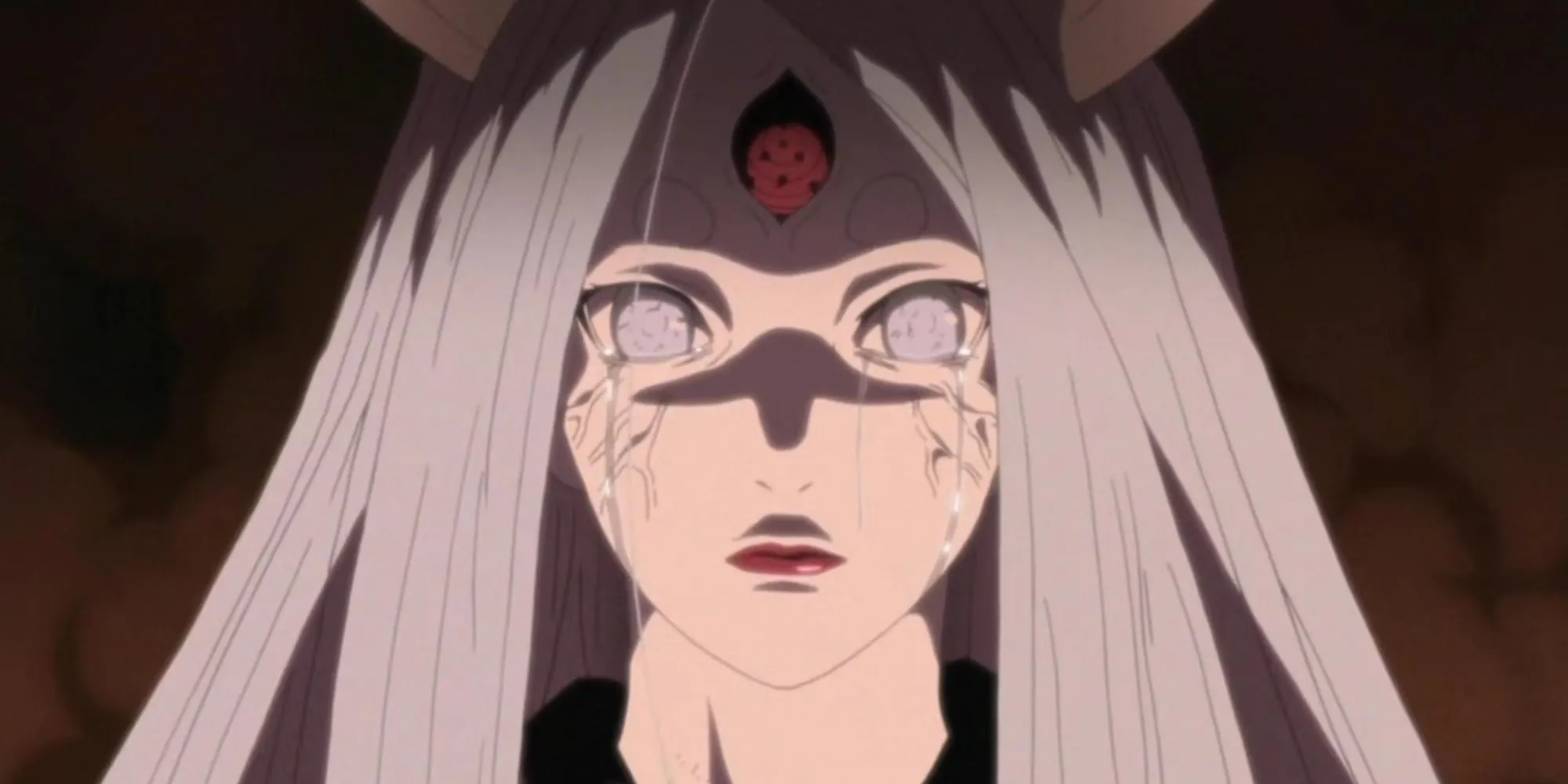 Kaguya Otsutsuki trong Naruto thể hiện biểu cảm sốc