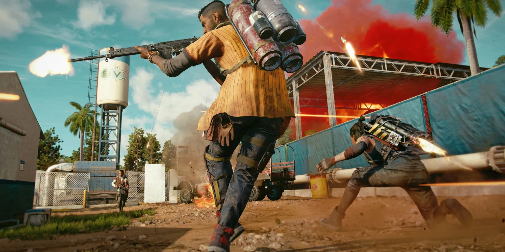 Khung cảnh chiến đấu trong game thế giới mở Far Cry 6