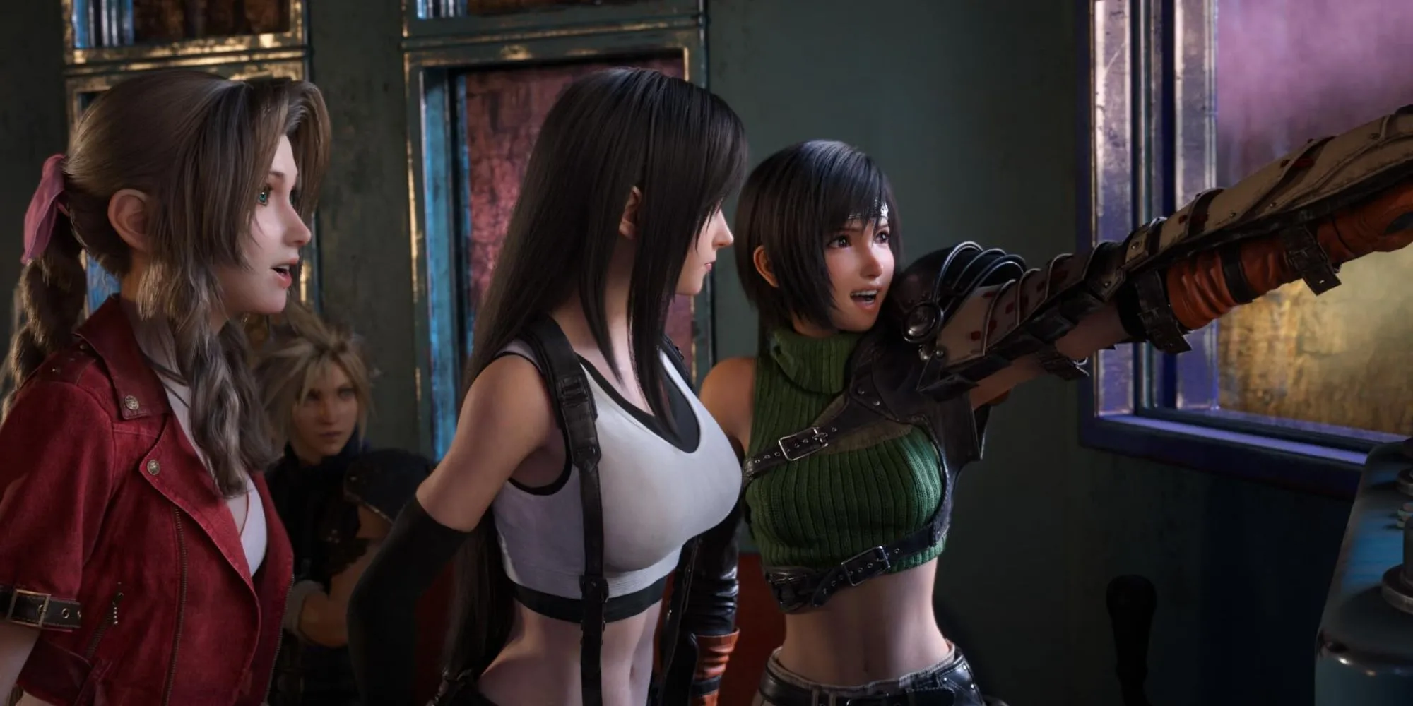 Khung cảnh Gold Saucer nhộn nhịp trong Final Fantasy 7 Rebirth, một địa điểm giải trí nổi tiếng.