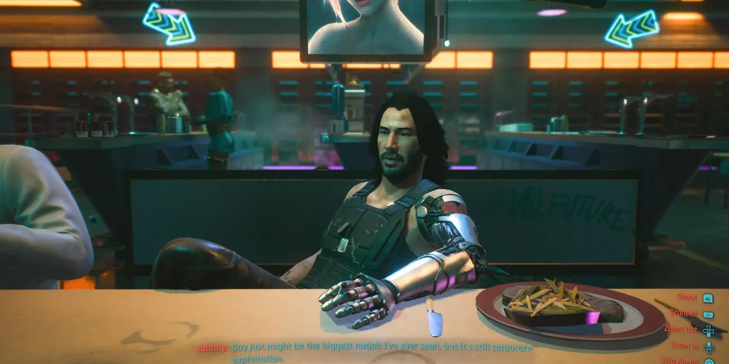 Khung cảnh Night City rực rỡ trong Cyberpunk 2077