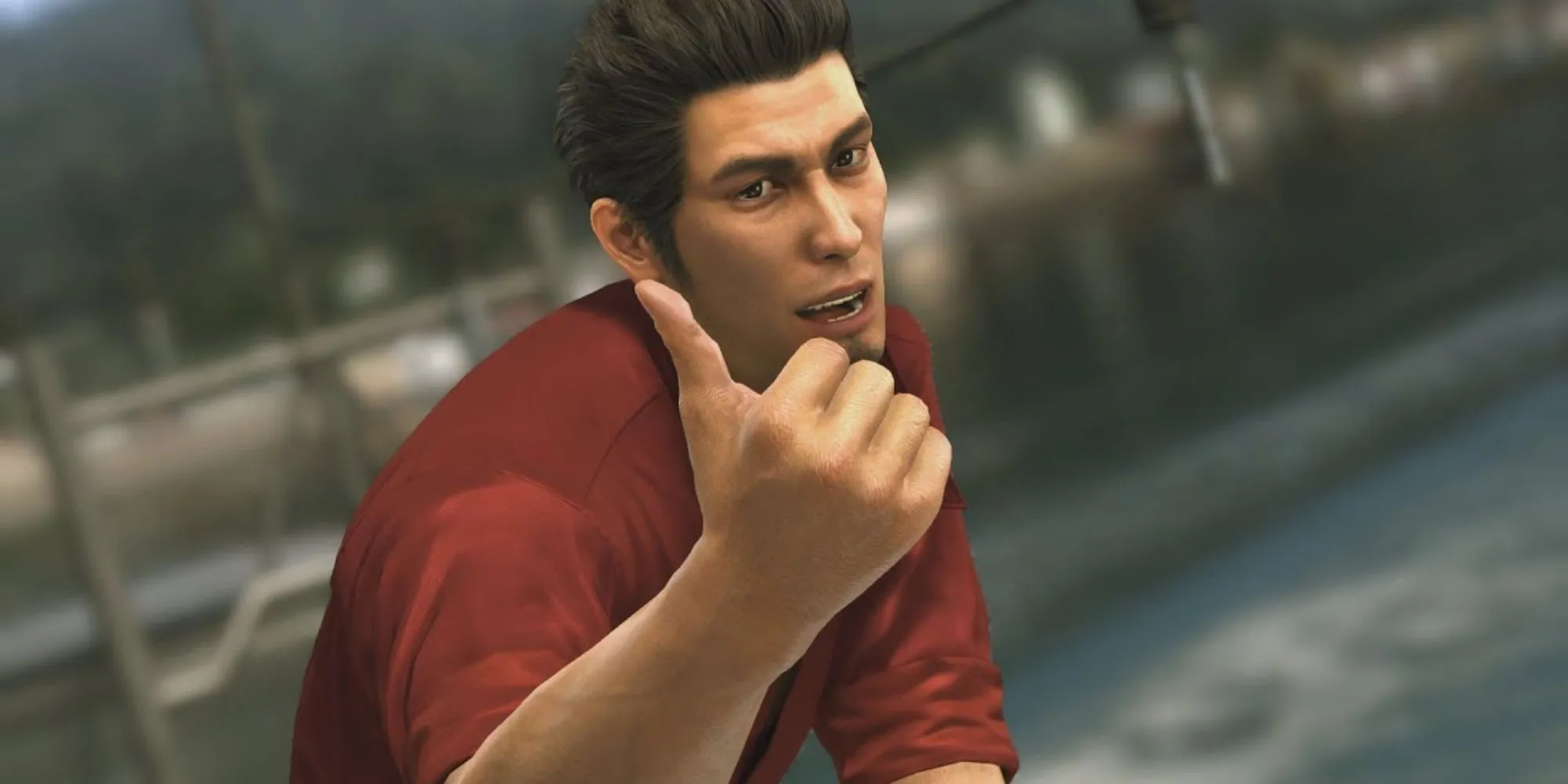 Kiryu Kazuma tươi cười hát Today Is A Diamond trong Yakuza 6