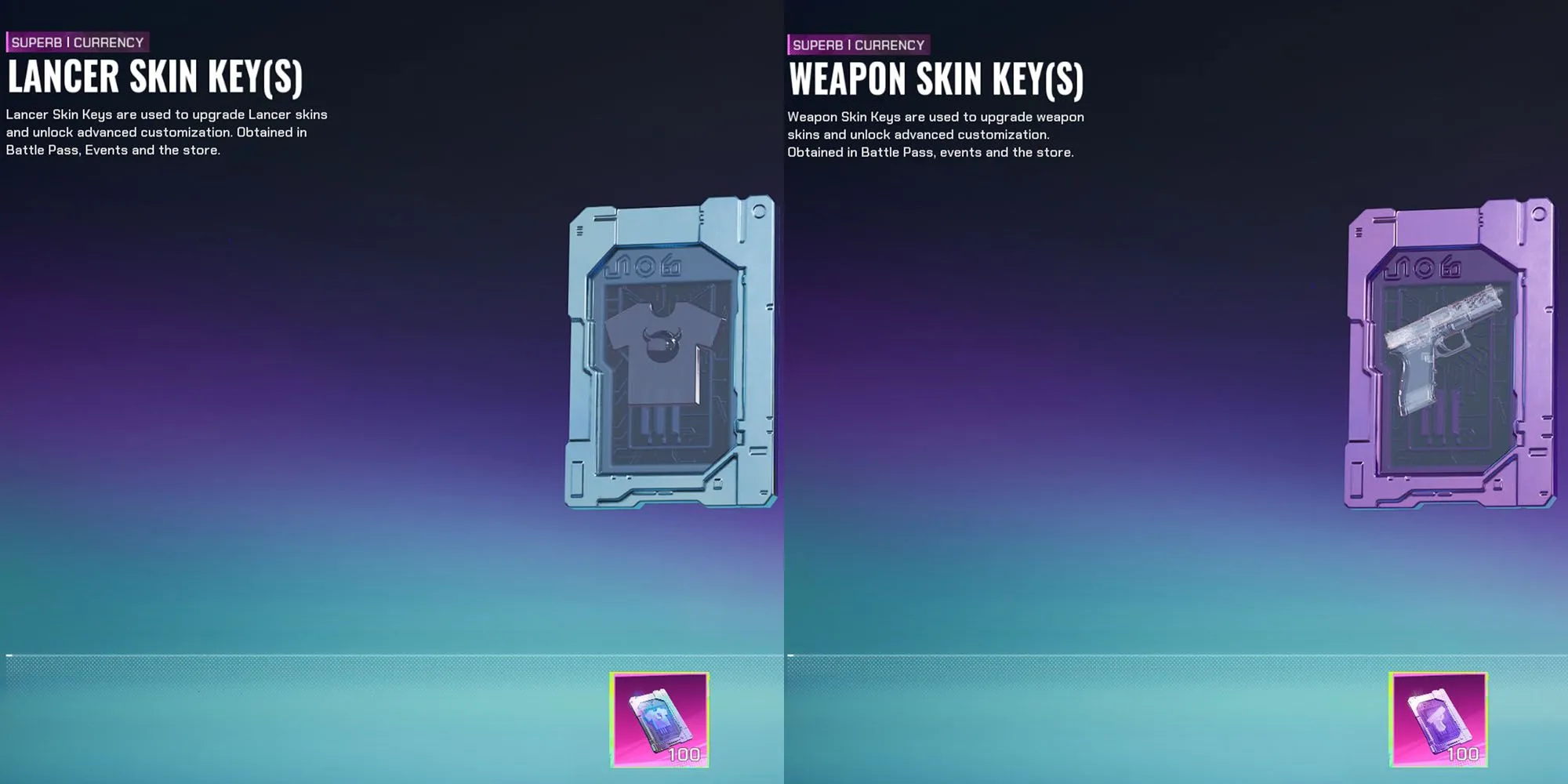 Lancer Skin Keys và Weapon Skin Keys để nâng cấp skin FragPunk