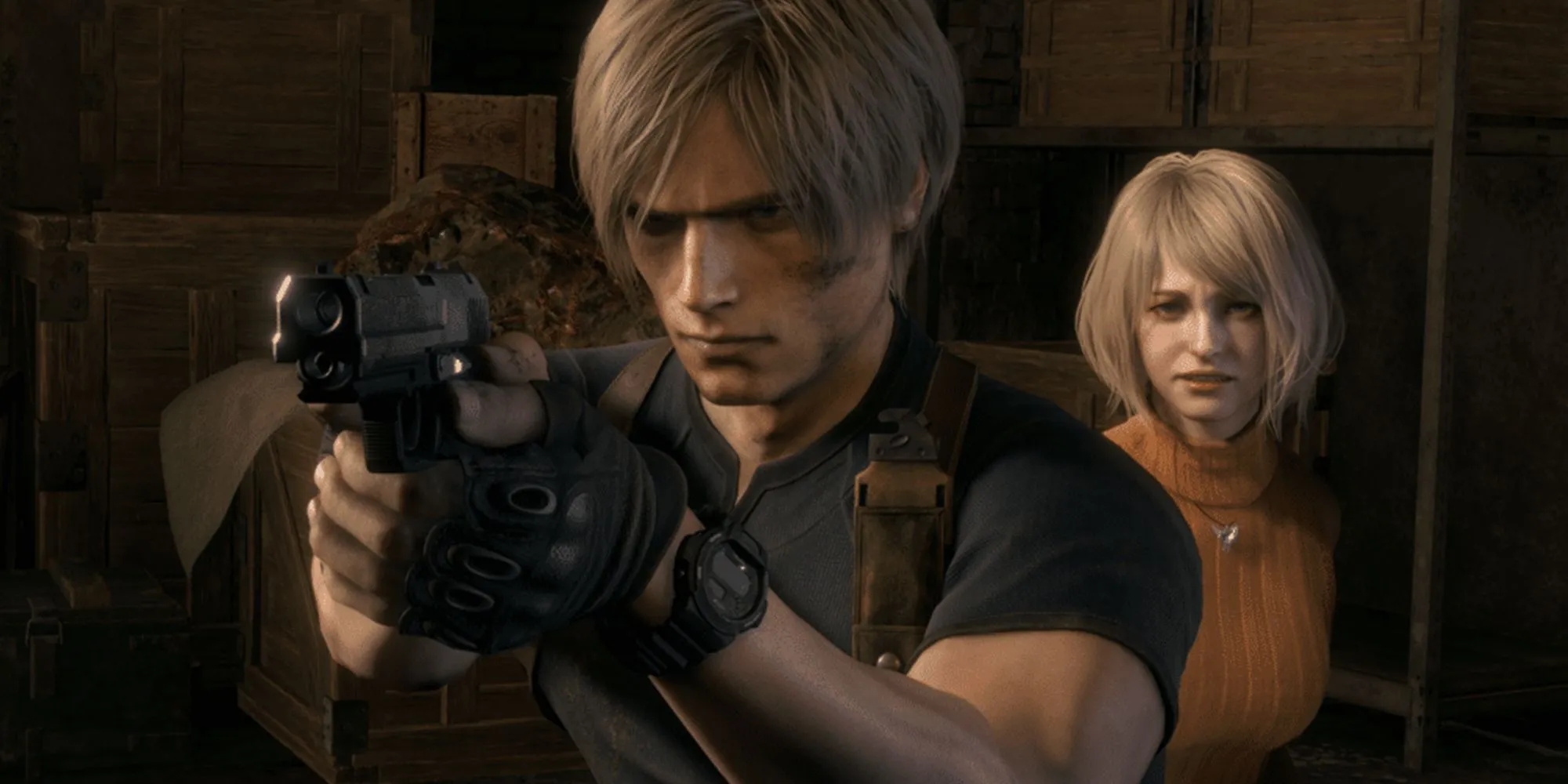 Leon Kennedy và Ashley Graham trong Resident Evil 4 Remake, phiên bản làm lại thành công gần đây của Capcom
