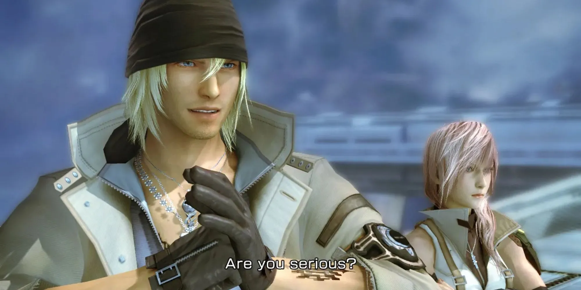 Lightning và Snow trong Final Fantasy 13, hai nhân vật trung tâm với mối quan hệ phức tạp.