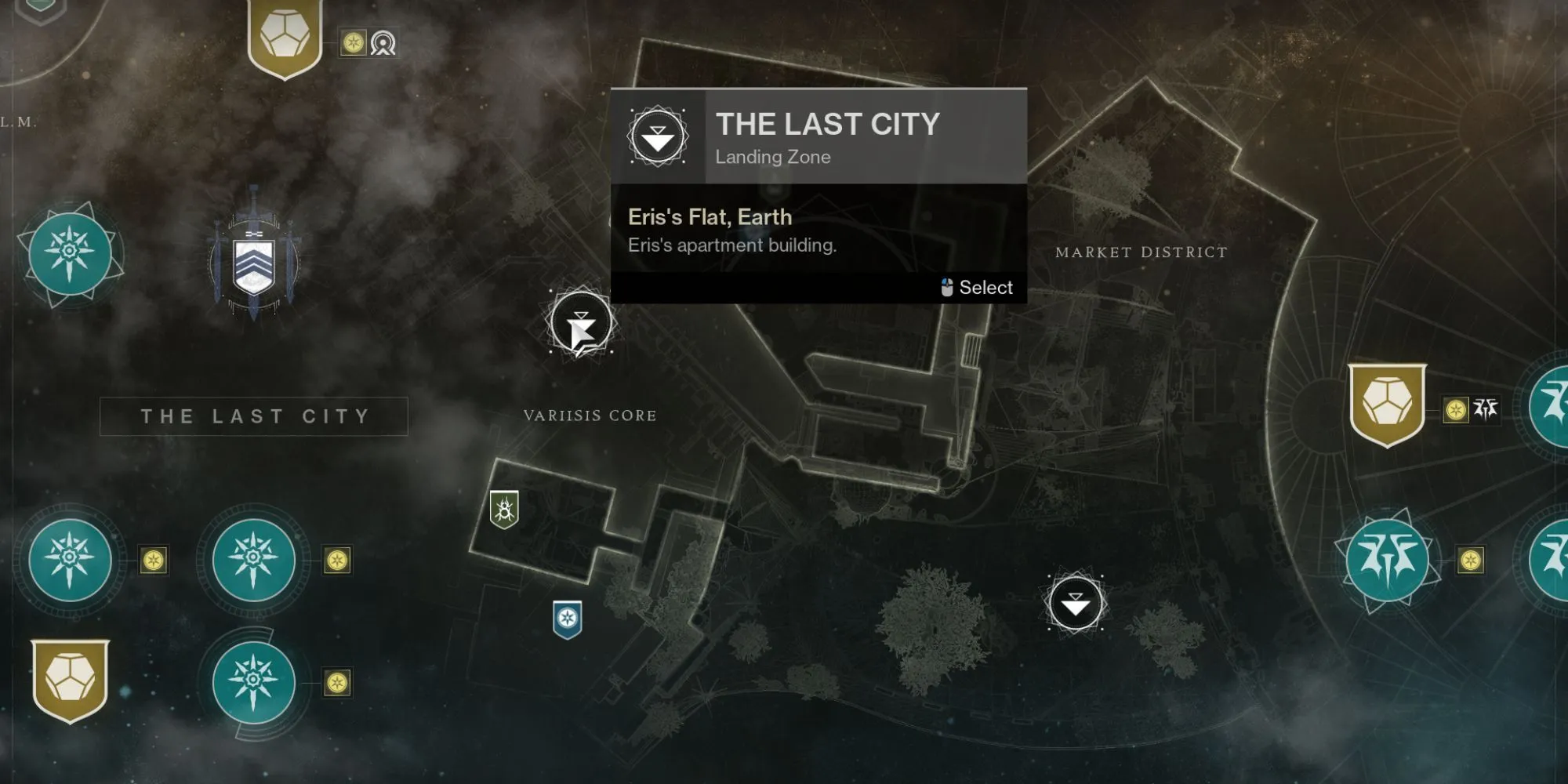 Lối vào khu vực giải đố cờ vua Destiny 2 gần Eris Morn