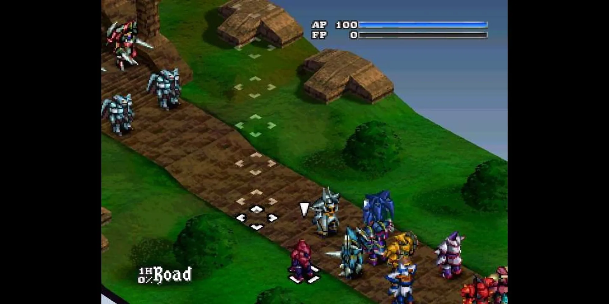 Màn hình chiến đấu của game Vanguard Bandits với các robot chiến đấu