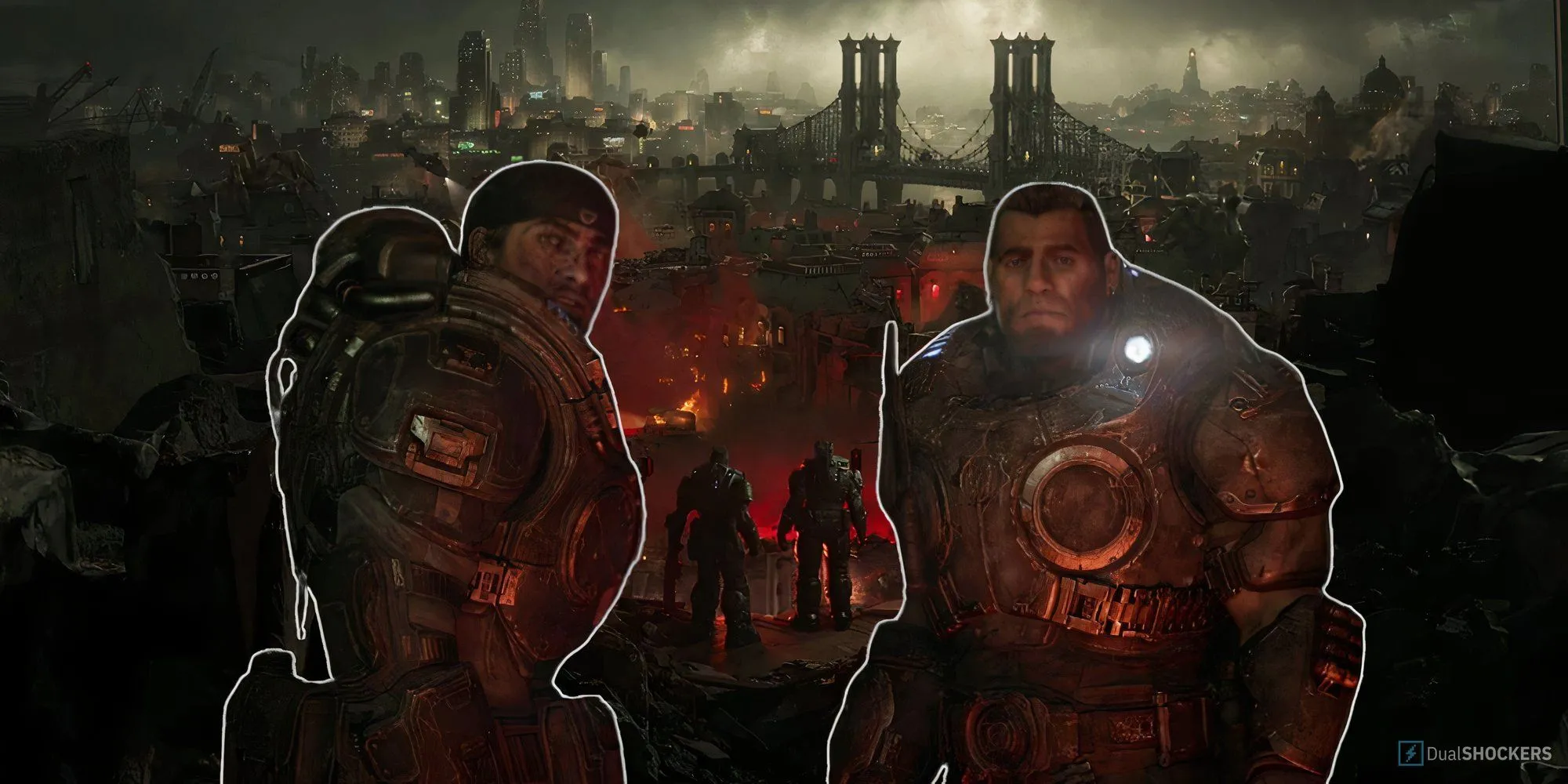 Marcus và Dom trong trailer Gears of War: E-Day, dự án People Can Fly đang hợp tác phát triển