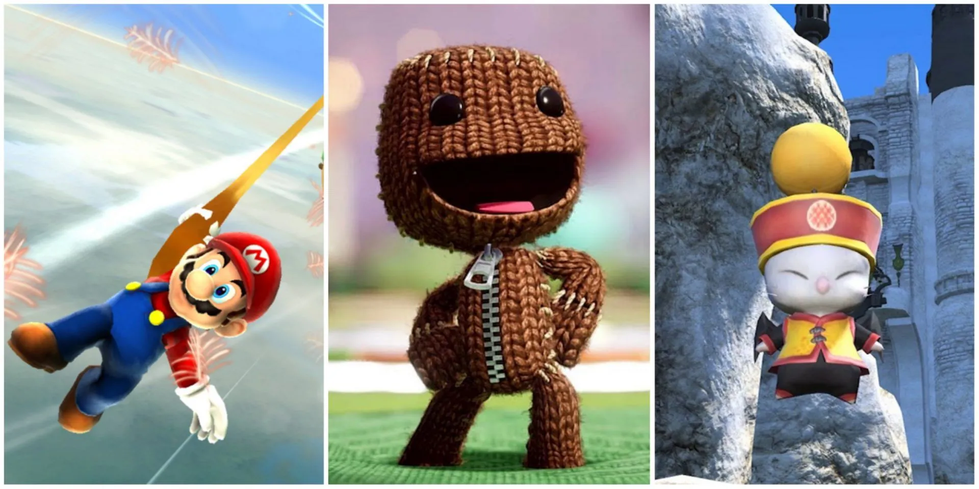 Mario, Sackboy và Moogle đại diện cho các biểu tượng game