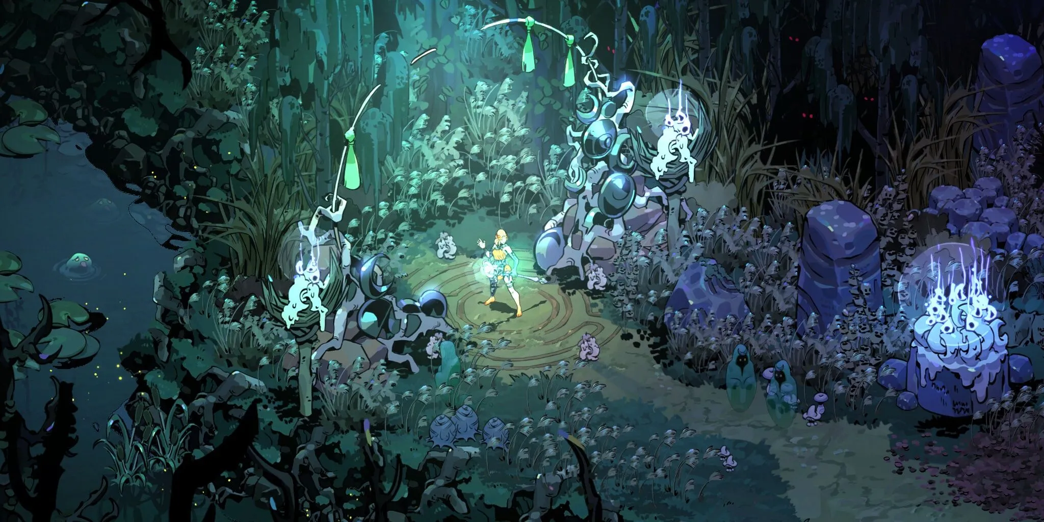 Melinoe bước vào Erebus trong Hades 2