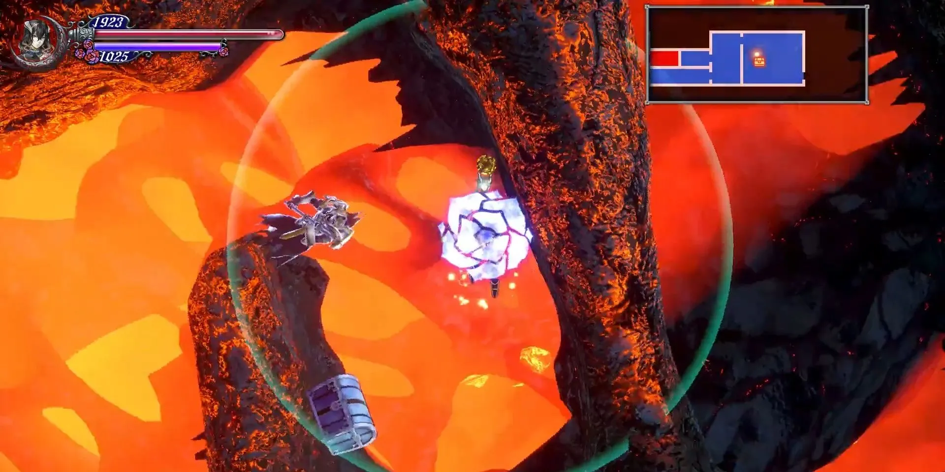 Miriam sử dụng Invert trong Bloodstained: Ritual of the Night