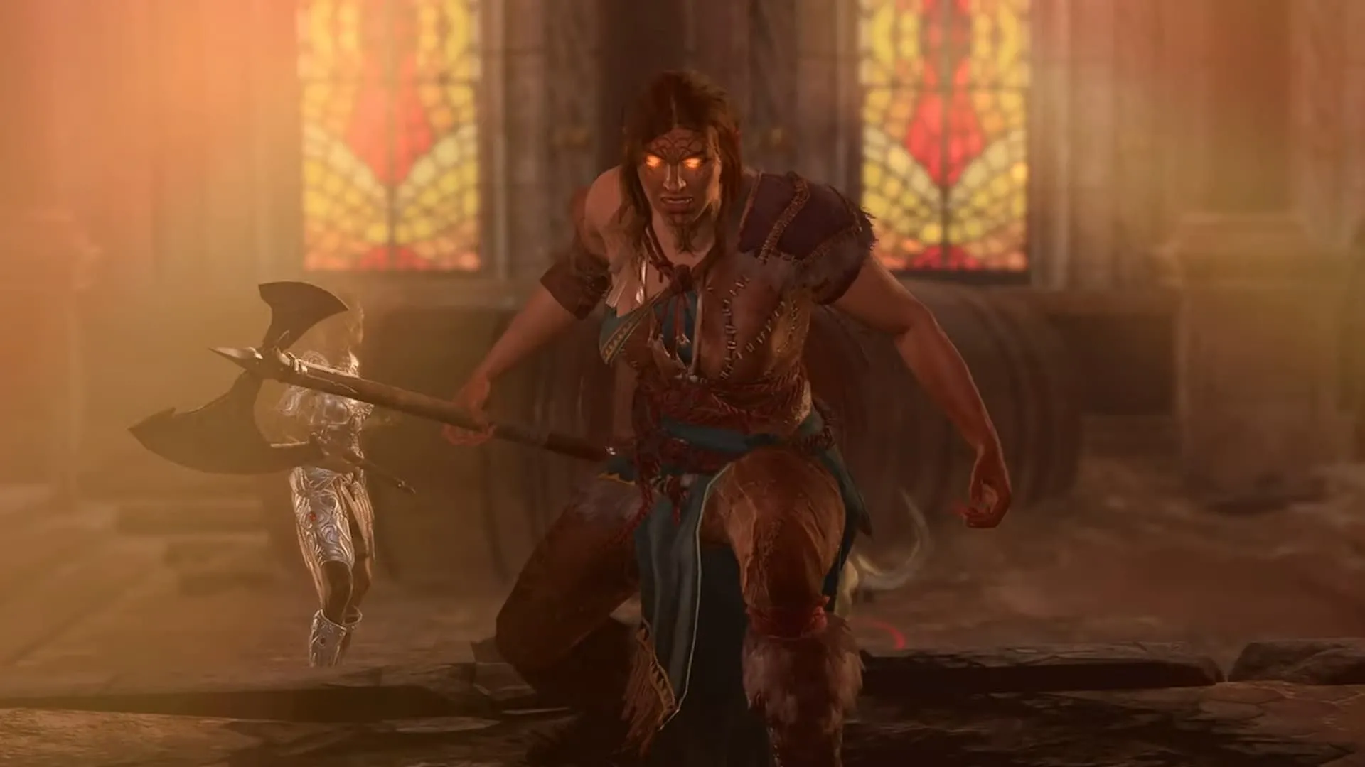 Một barbarian trong Baldur's Gate 3 thể hiện sức mạnh