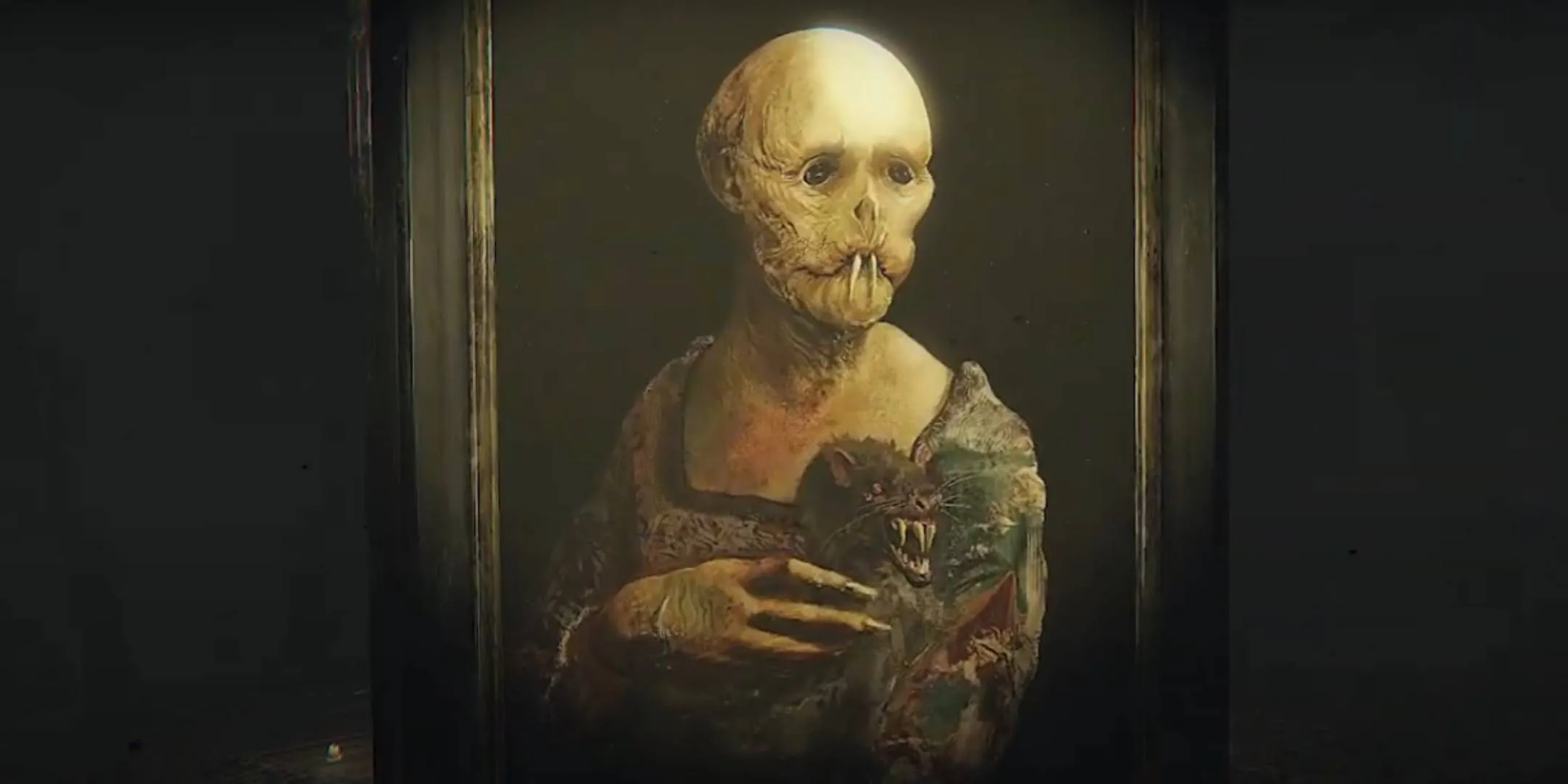 Một bức chân dung rùng rợn trên tường trong Layers of Fear