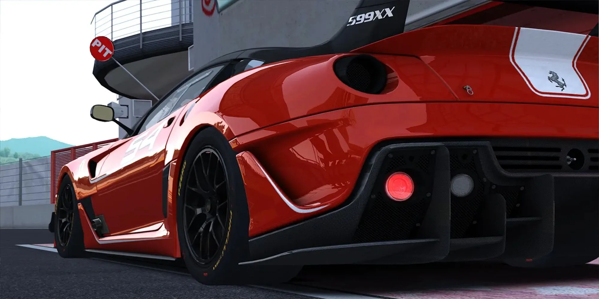 Một chiếc xe đua thể thao trong game Assetto Corsa, tựa game mô phỏng đua xe chân thực