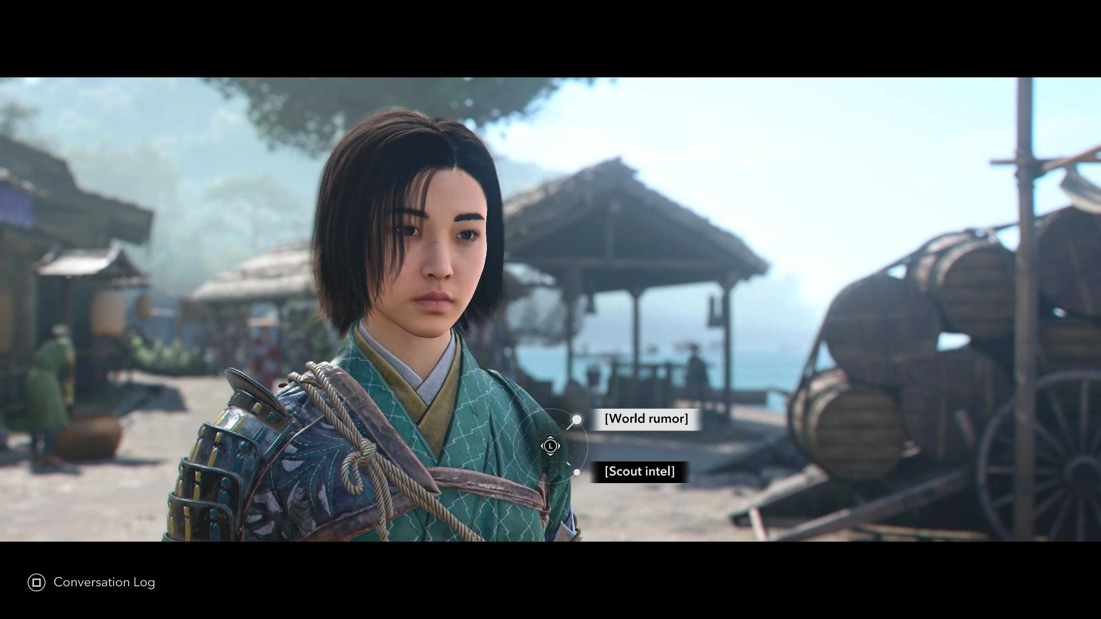 Một nhân vật trong Assassin's Creed Shadows đang giúp đỡ một NPC trong một cuộc gặp gỡ ngẫu nhiên