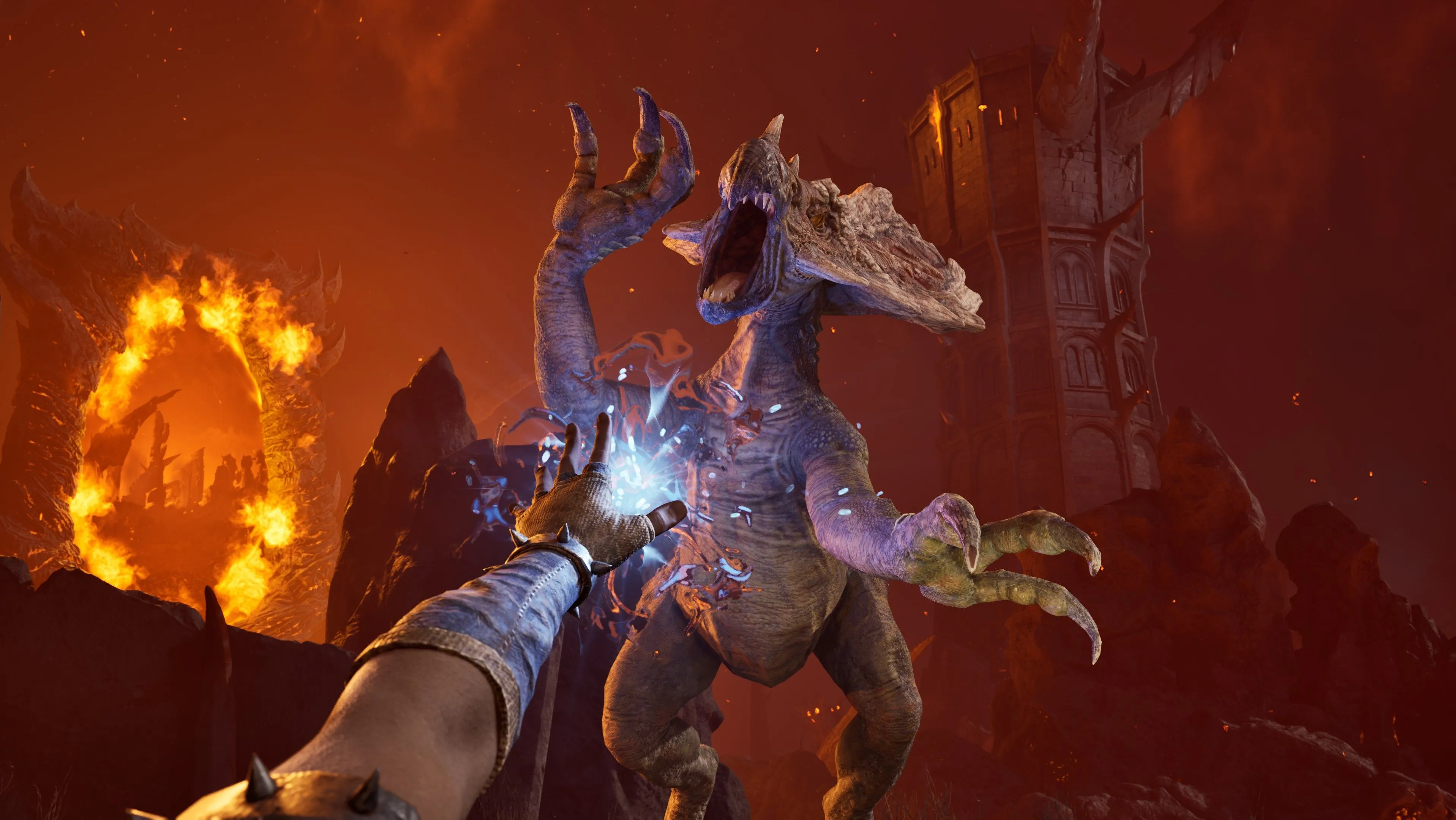 Một nhân vật trong Oblivion Remastered với đồ họa chi tiết
