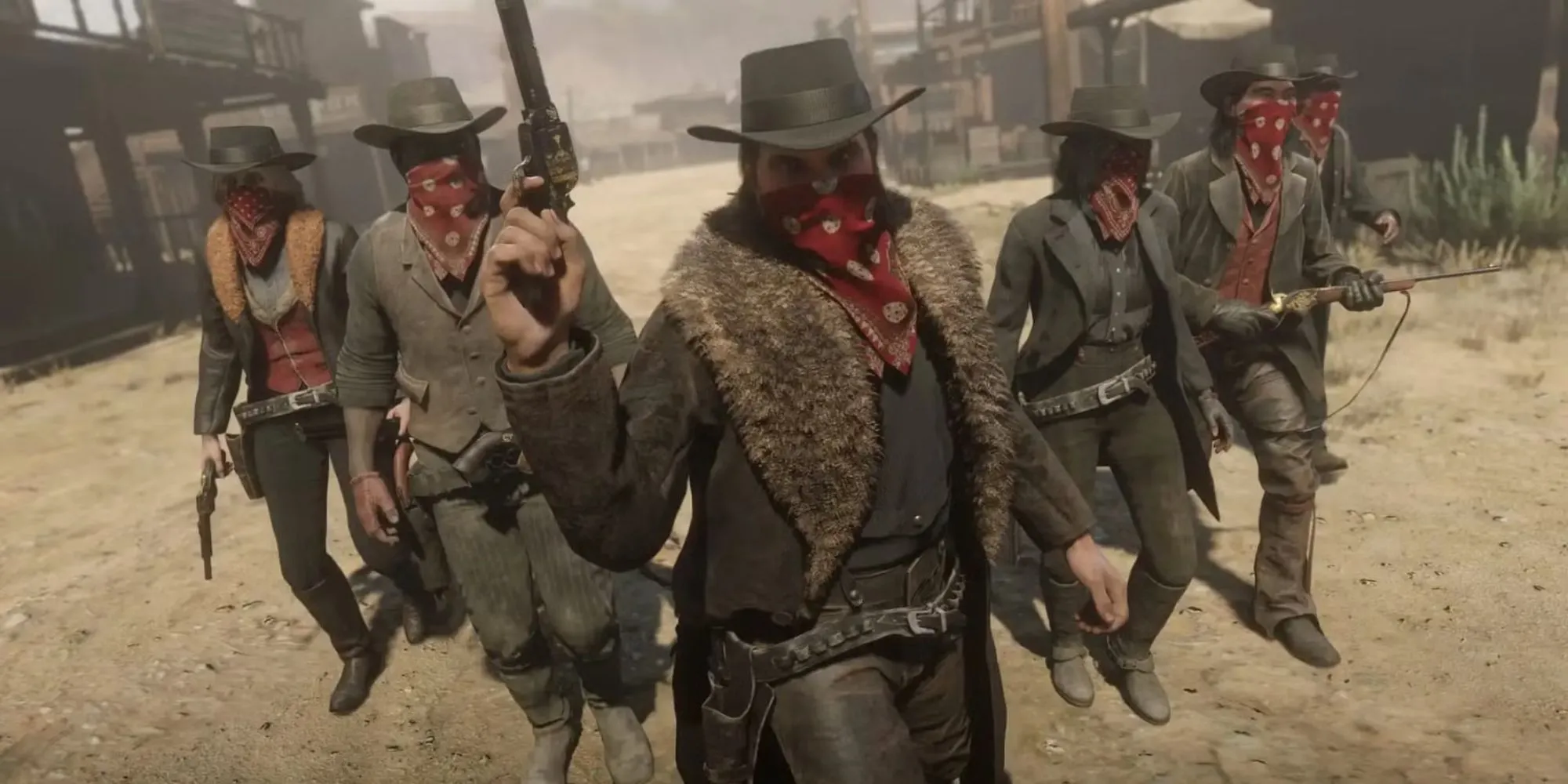 Một nhóm người chơi trong Red Dead Online khám phá miền Tây hoang dã