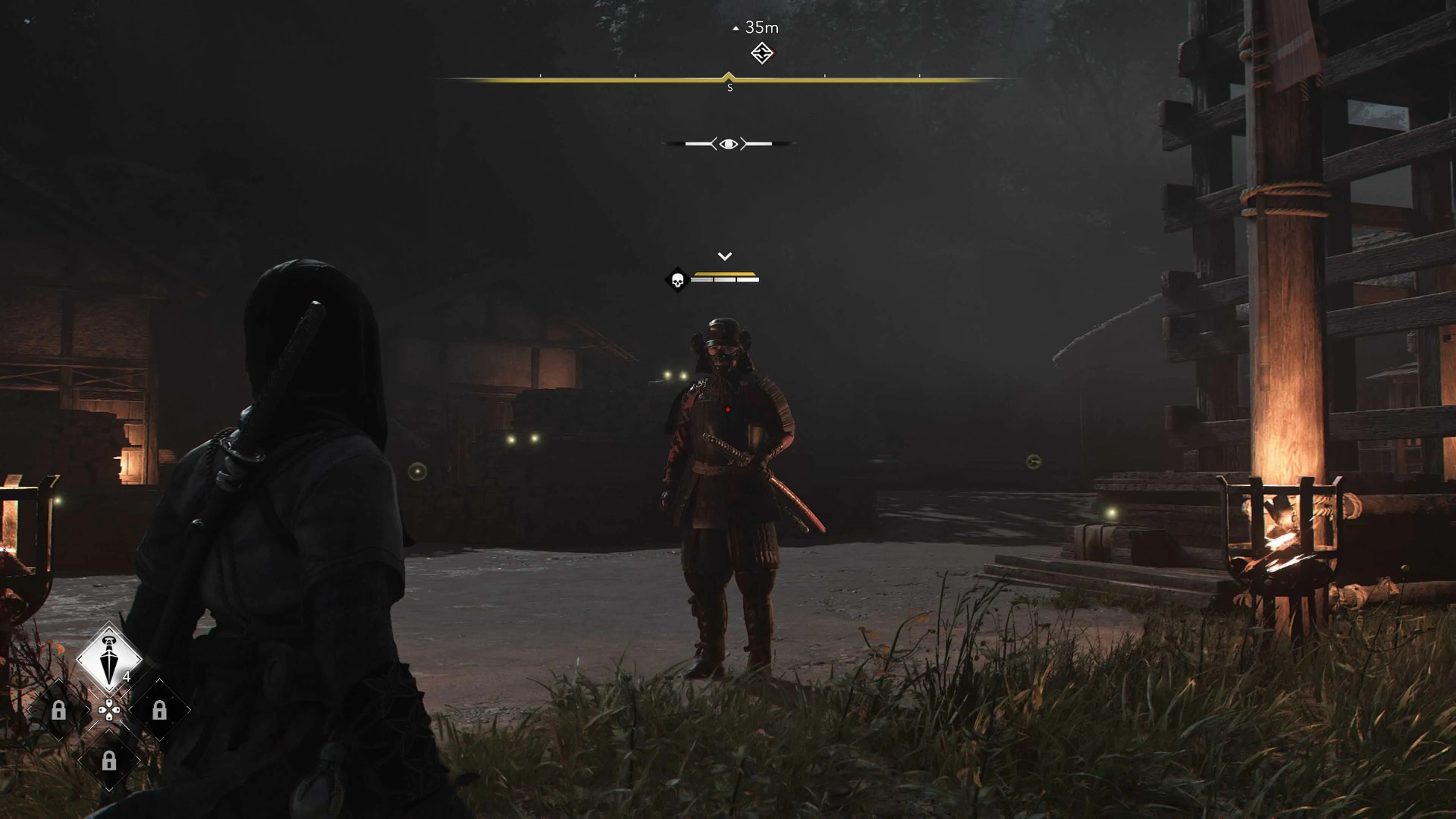 Naoe đối đầu kẻ địch cấp cao nguy hiểm trong Assassin's Creed Shadows