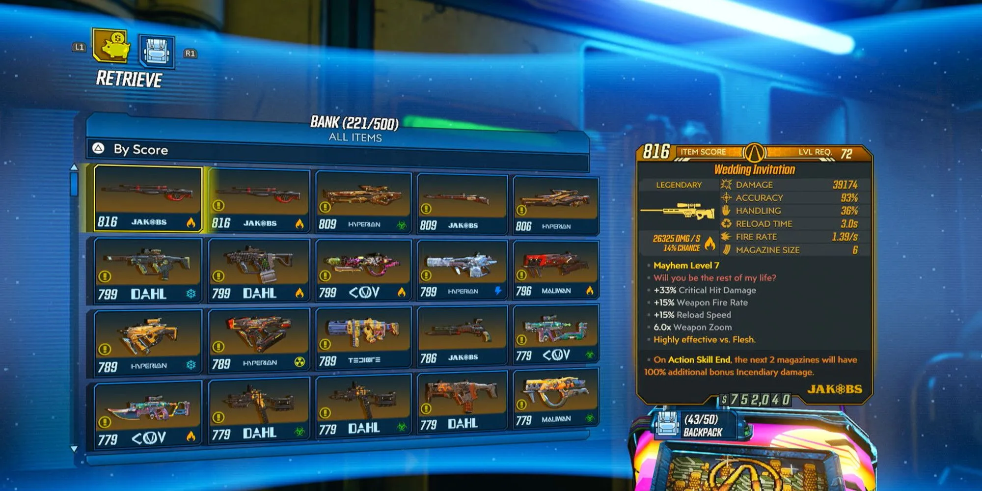 Ngân hàng vũ khí trong Borderlands 3