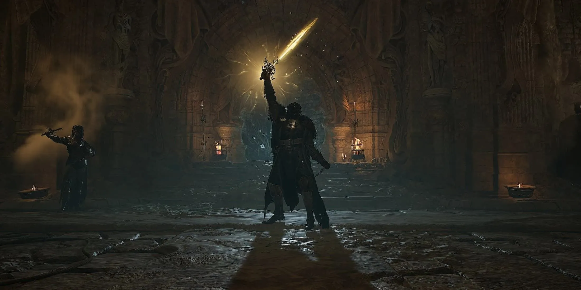 Nhân vật Dark Crusader trong Lords of the Fallen sử dụng kỹ năng Radiant