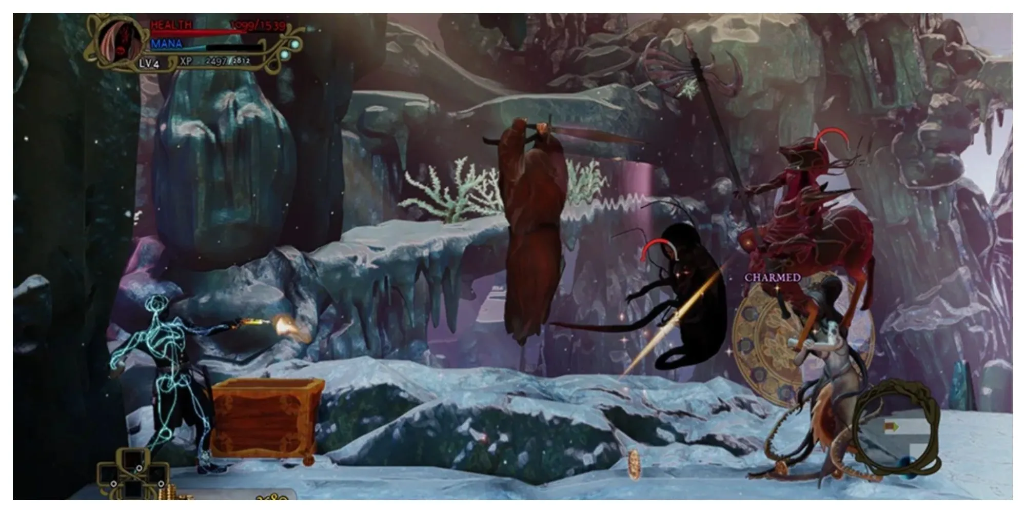 Nhân vật Katrien trong Abyss Odyssey với phong cách đồ họa độc đáo của game Roguevania này