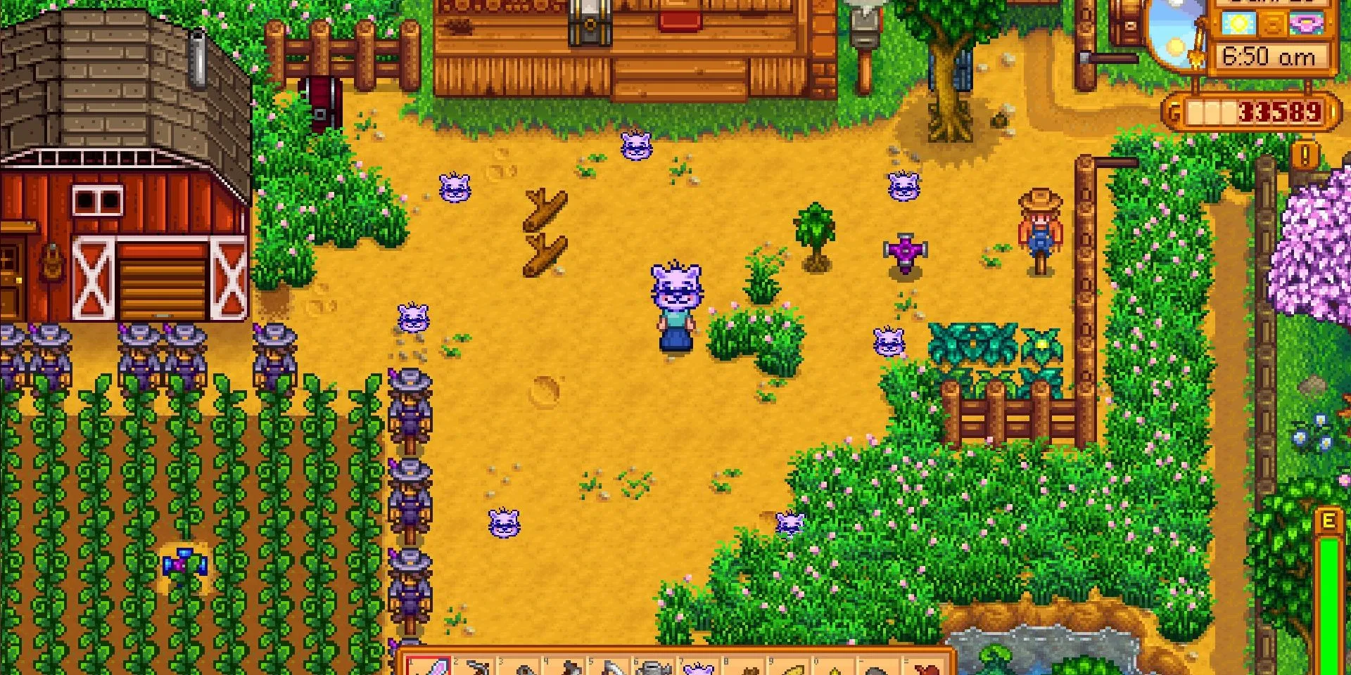 Nhân vật Stardew Valley đội Mũ ???, phần thưởng hoàn thành game 100%