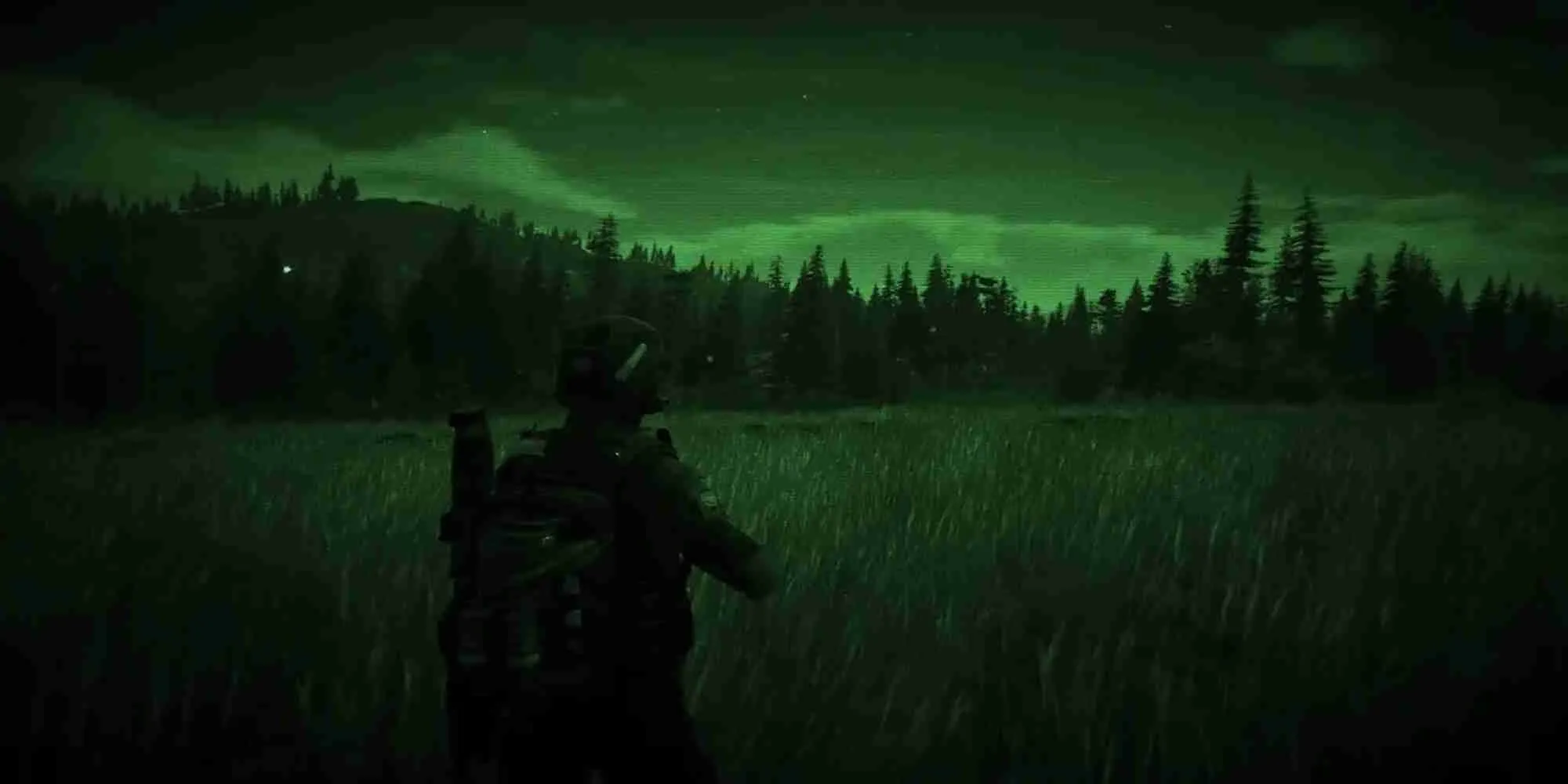 Nhân vật trong Ghost Recon Wildlands ẩn mình chuẩn bị tấn công từ xa