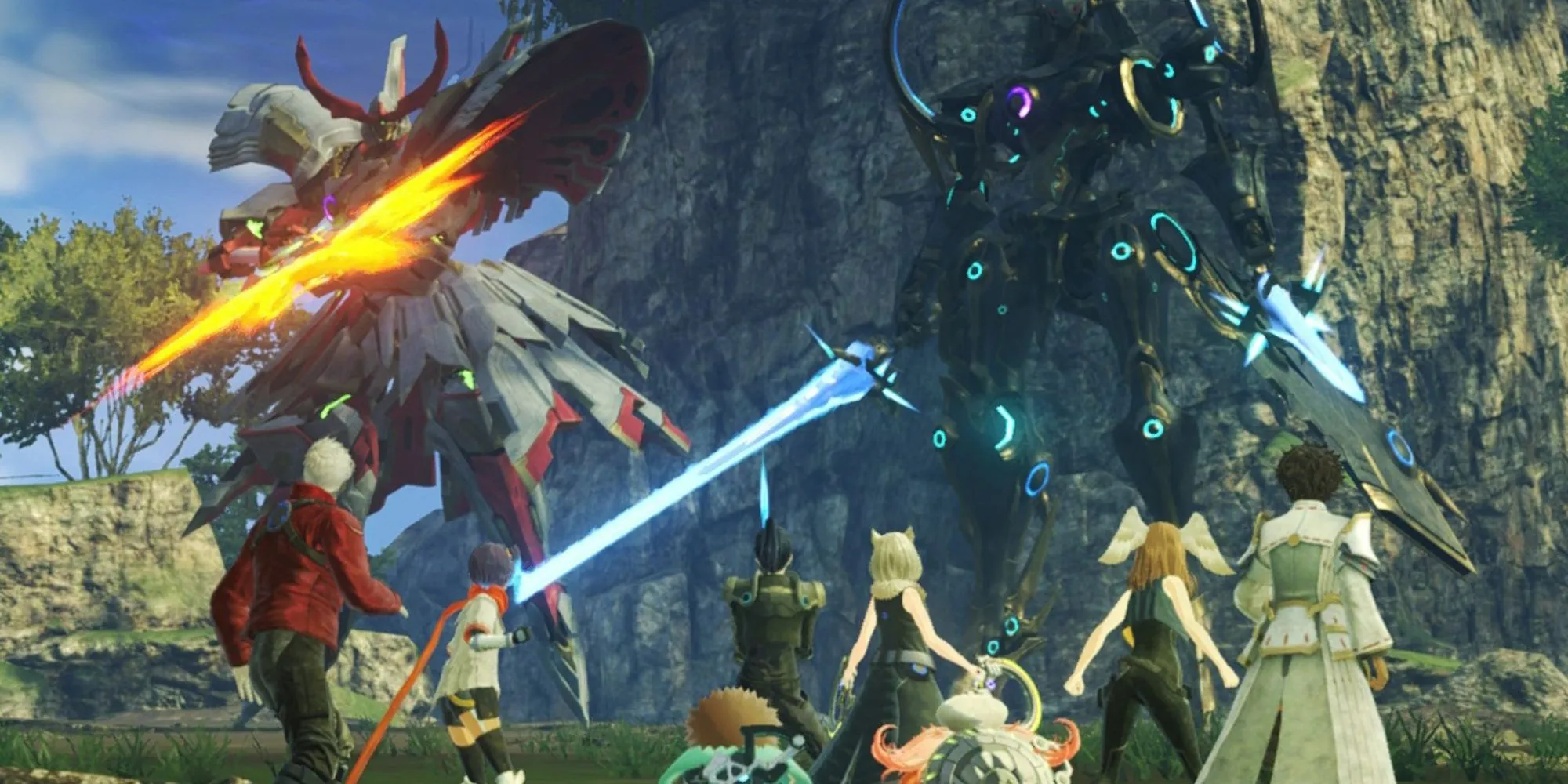 Nhóm nhân vật chính trong Xenoblade Chronicles 3 đứng cùng nhau, sẵn sàng cho cuộc phiêu lưu.