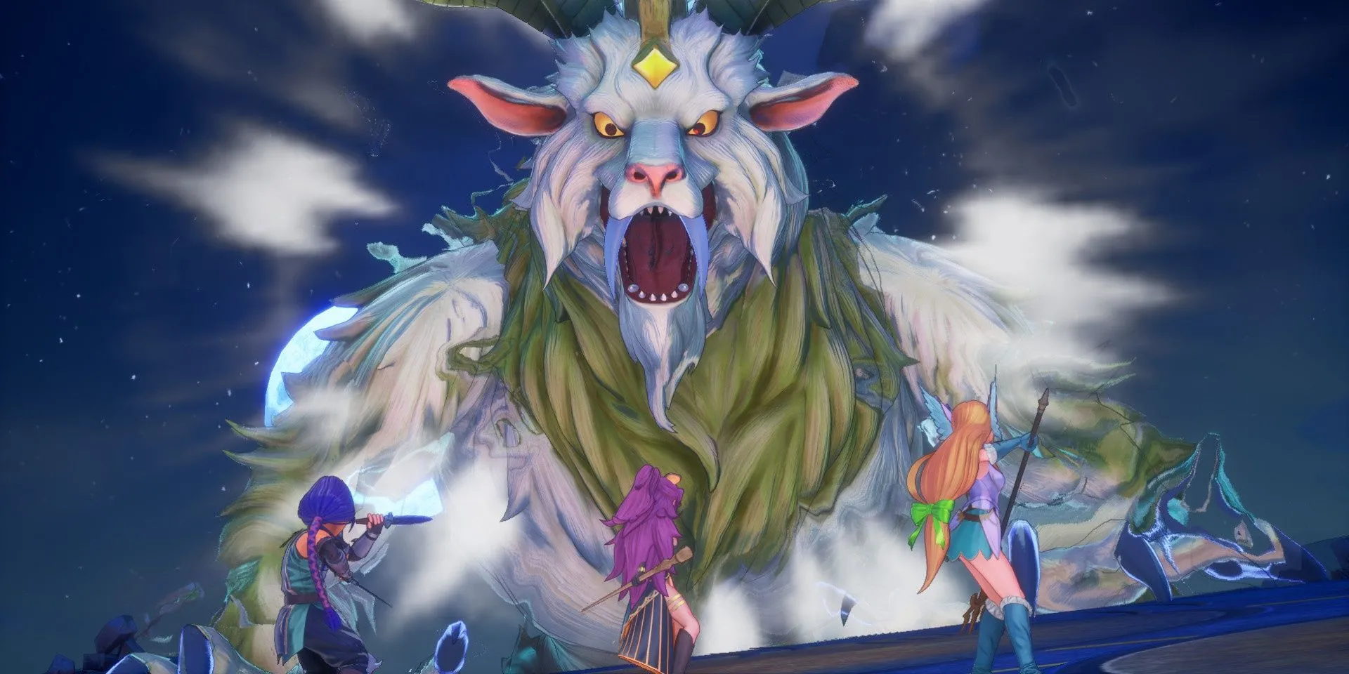 Nhóm nhân vật đối đầu với quái vật trong phiên bản remake 3D của JRPG kinh điển Trials of Mana