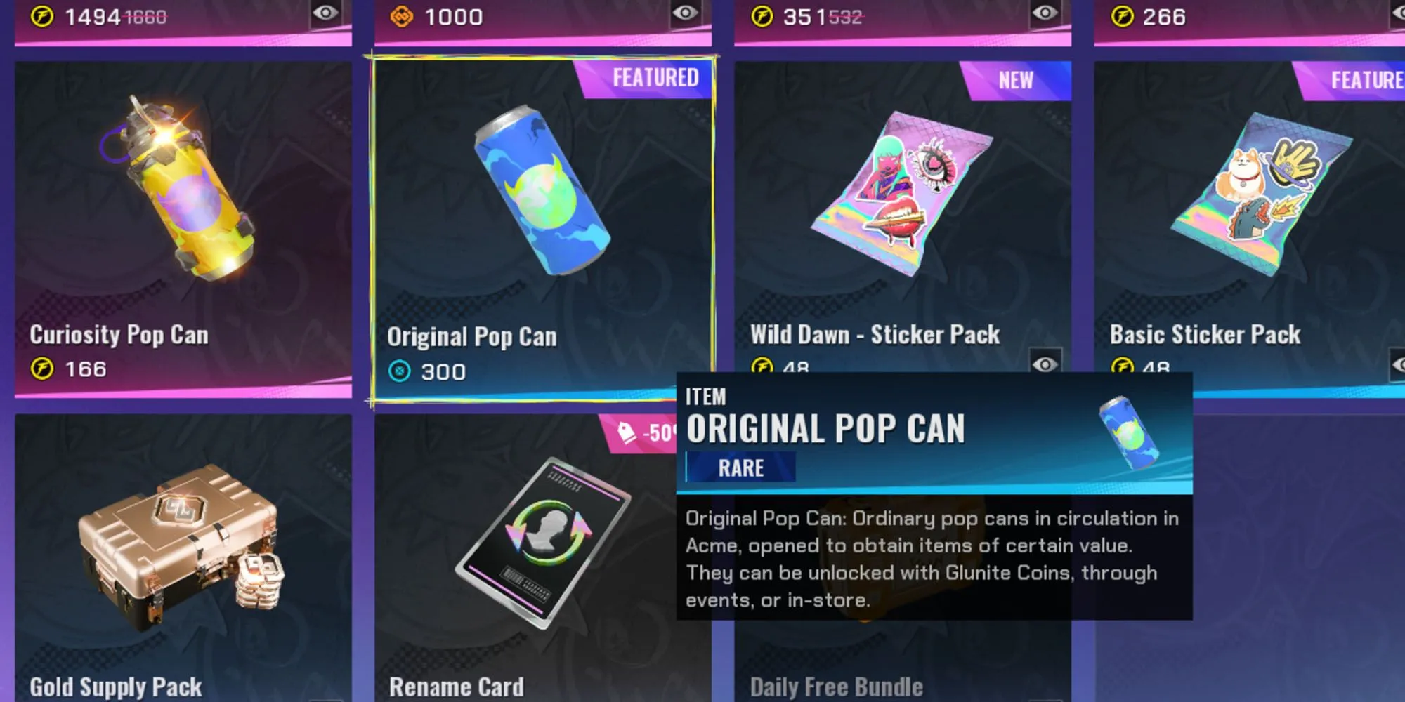 Original Pop Can - tiền tệ gacha cơ bản trong FragPunk