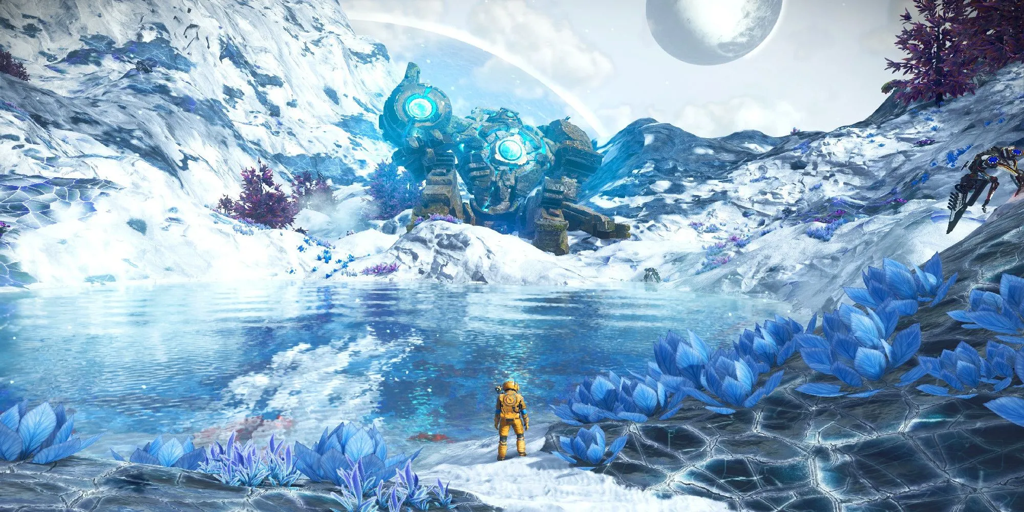 Phi thuyền khám phá hành tinh trong game No Man's Sky