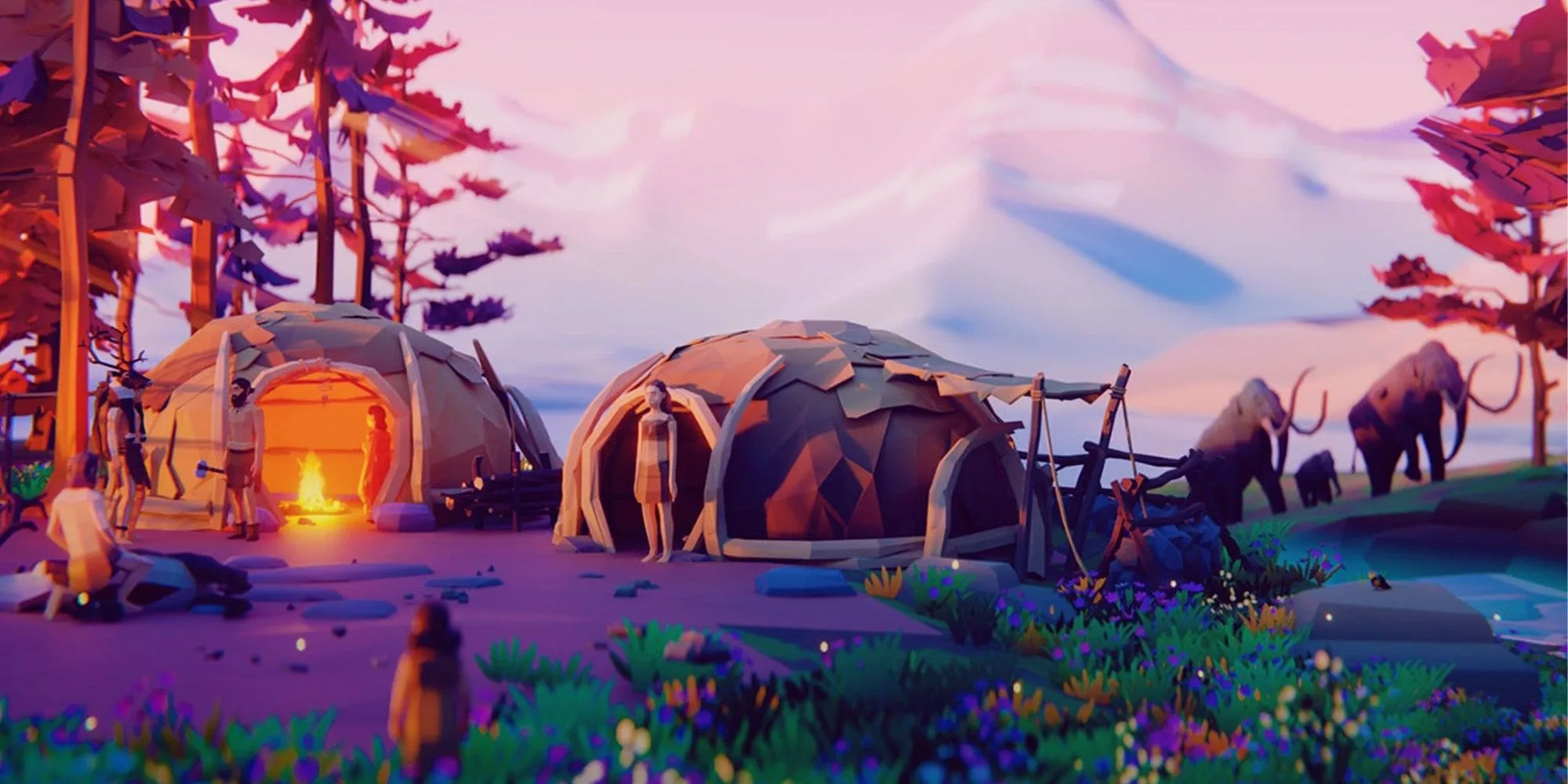 Polylithic - game sinh tồn đồ họa low-poly bối cảnh tiền sử