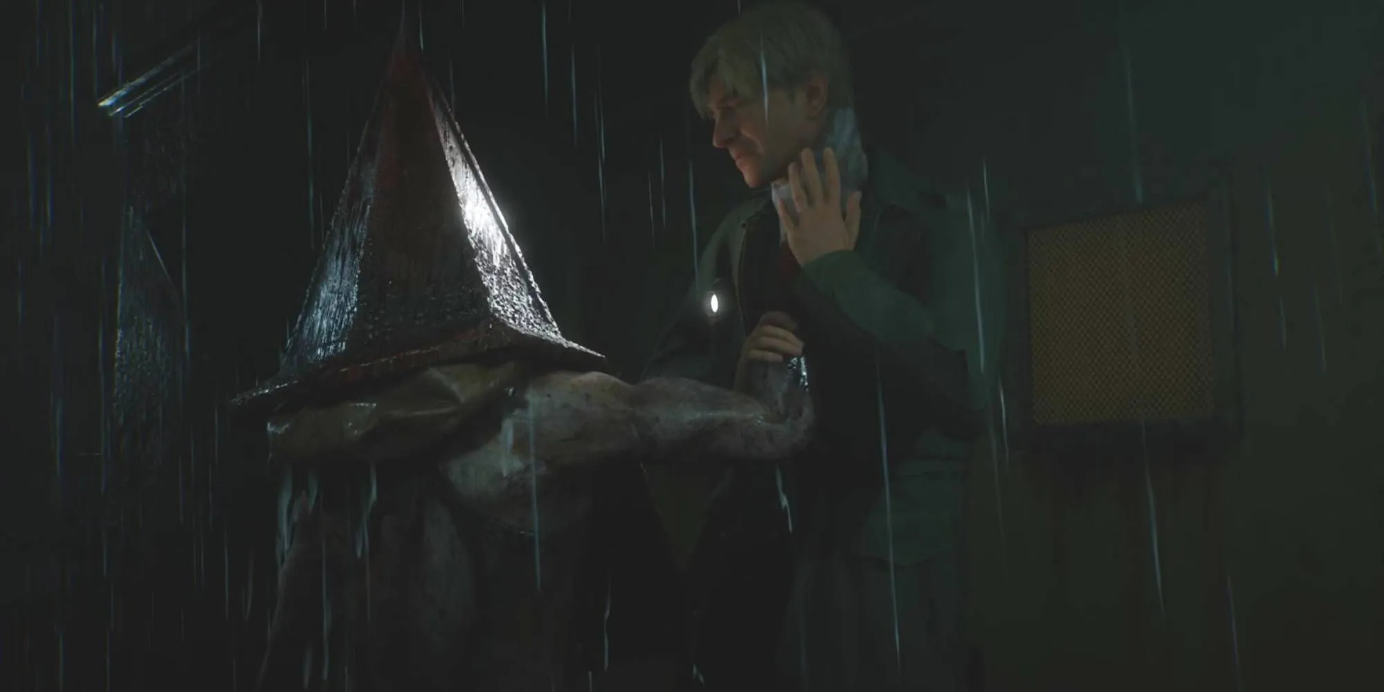 Pyramid Head và James trong Silent Hill 2