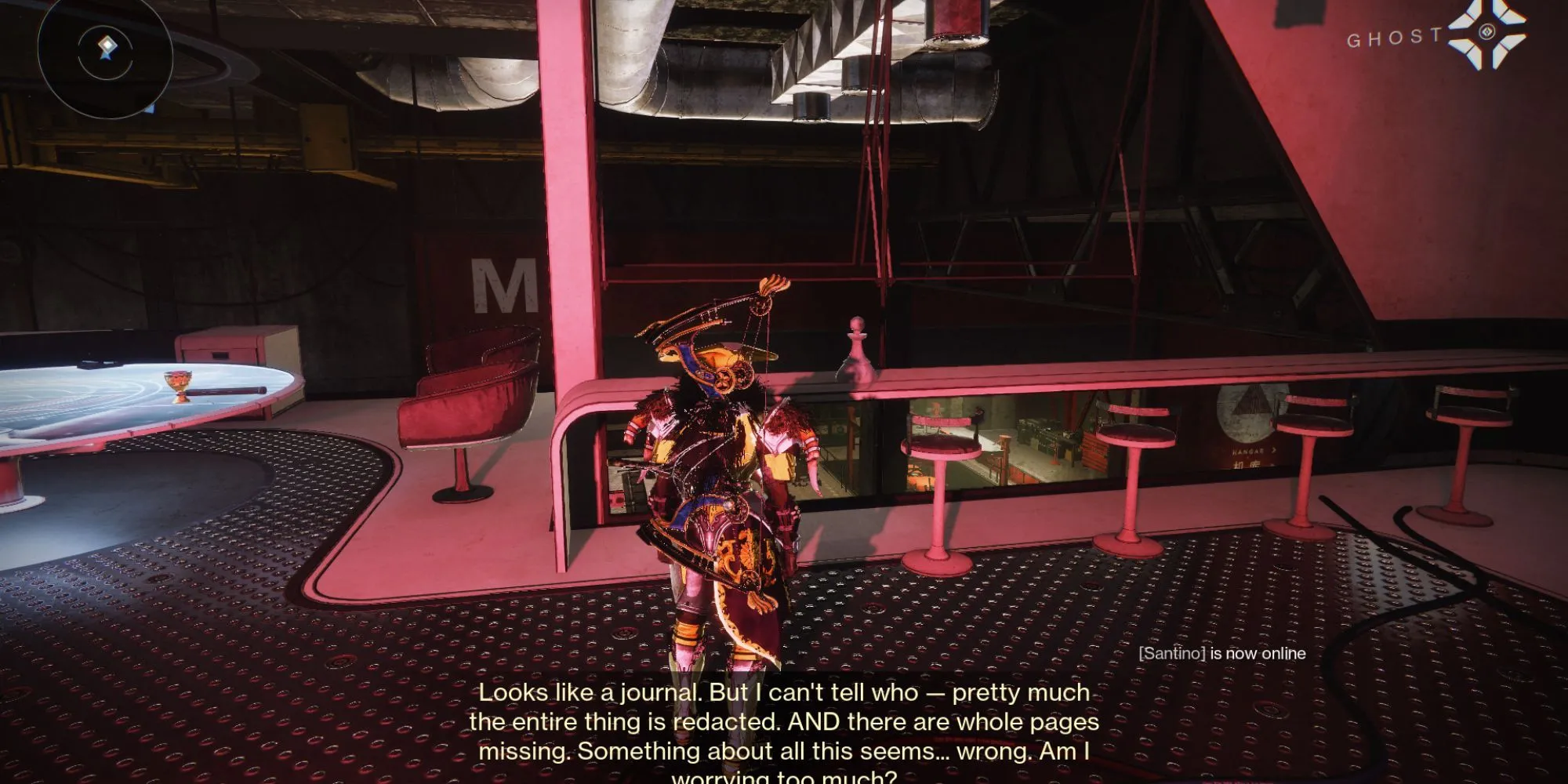 Quân cờ bí ẩn trong căn phòng bí mật của Future War Cult ở Hangar Tòa Tháp Destiny 2