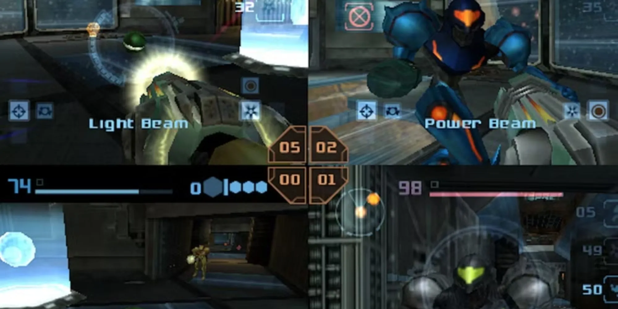 Samus Aran trong trận chiến multiplayer của Metroid Prime 2 Echoes