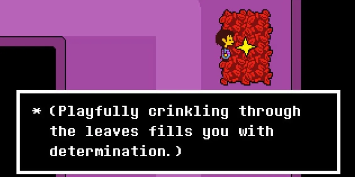 Saving at the leaves in Undertale