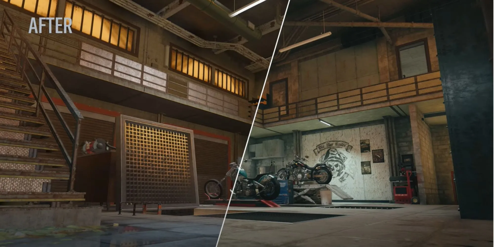 So sánh chi tiết đồ họa Rainbow Six Siege trước và sau cập nhật Siege X với cải tiến về ánh sáng và chi tiết