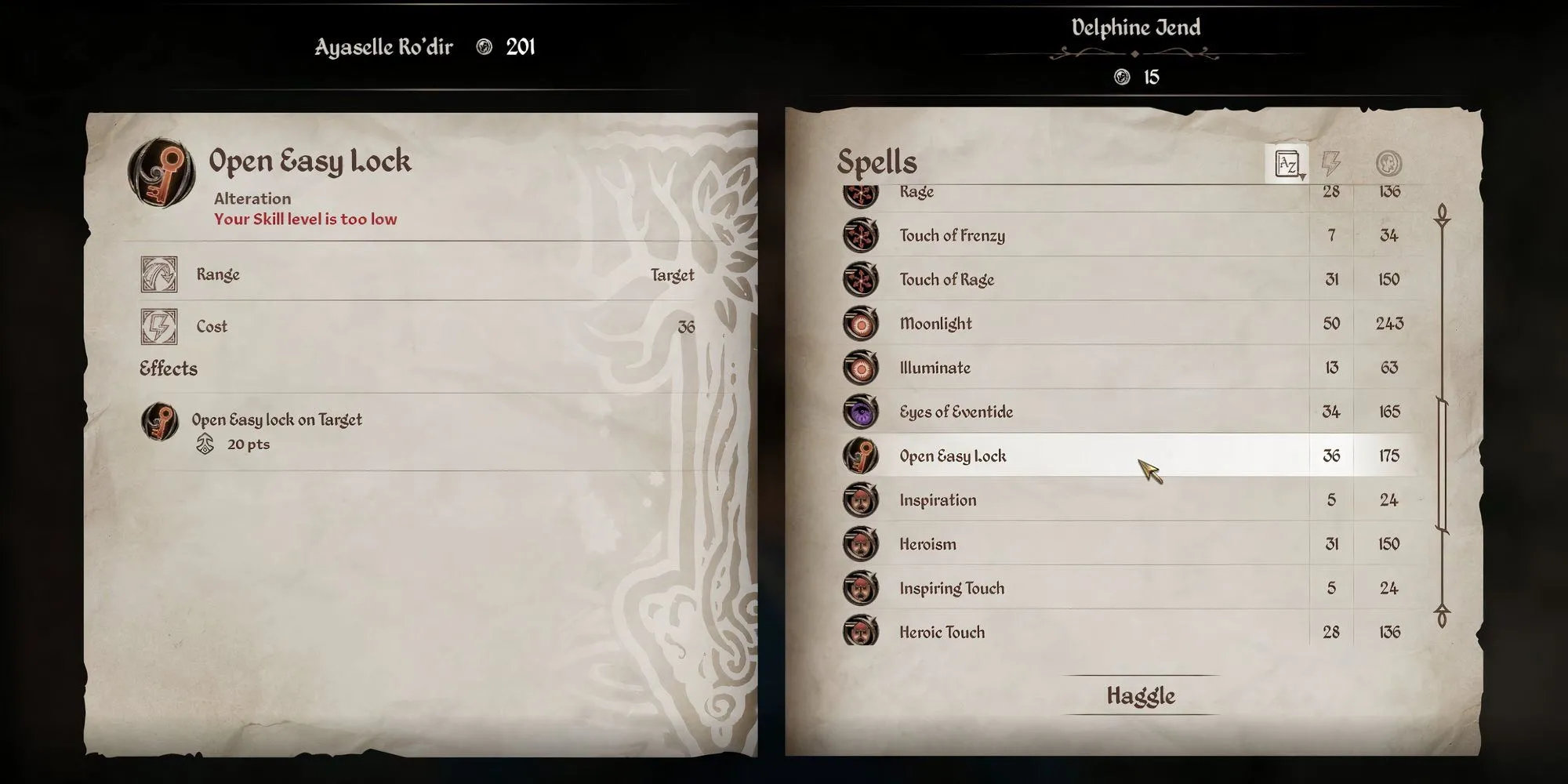 Sử dụng phép thuật Open Lock để mở rương bị khóa trong Oblivion Remastered