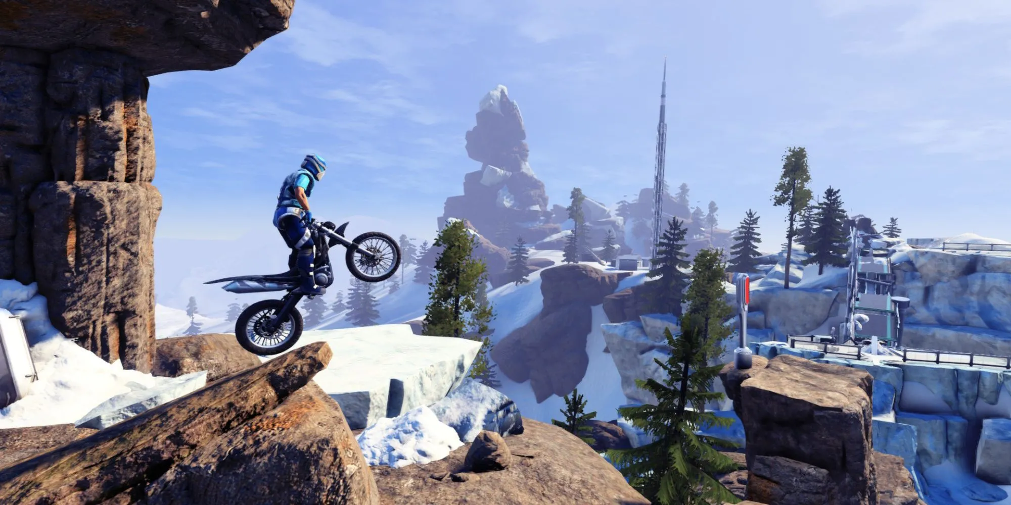 Tay đua moto vượt địa hình hiểm trở trong game Trials Fusion 2.5D