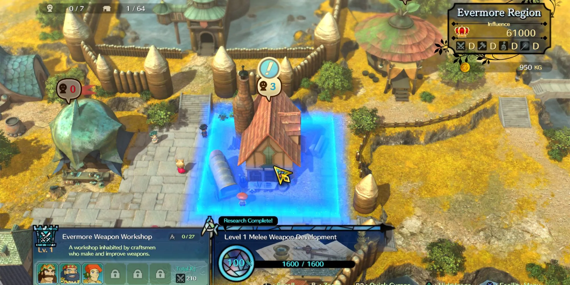 Thành phố Evermore đang được xây dựng và quản lý trong Ni no Kuni II Revenant Kingdom