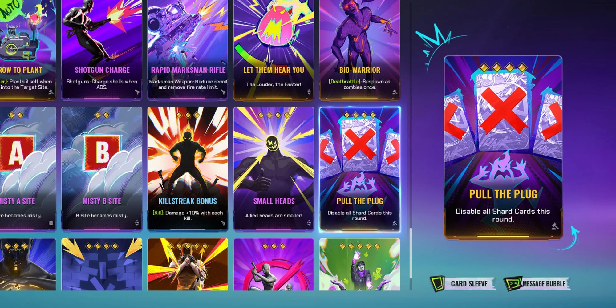 Thẻ bài Pull The Plug vô hiệu hóa tất cả thẻ bài shard card trong FragPunk