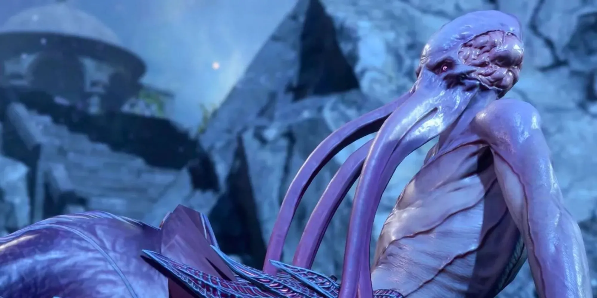 The Emperor trong hình dạng Mindflayer tại phòng ngủ, từ Baldur's Gate 3.