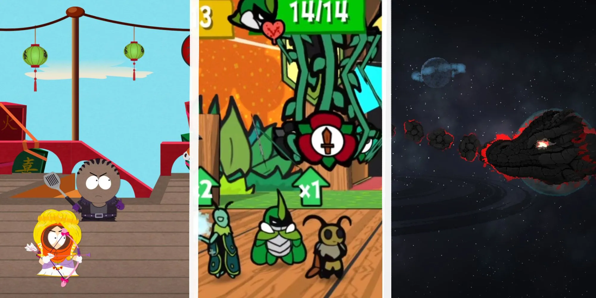 Three games like Paper Mario: South Park