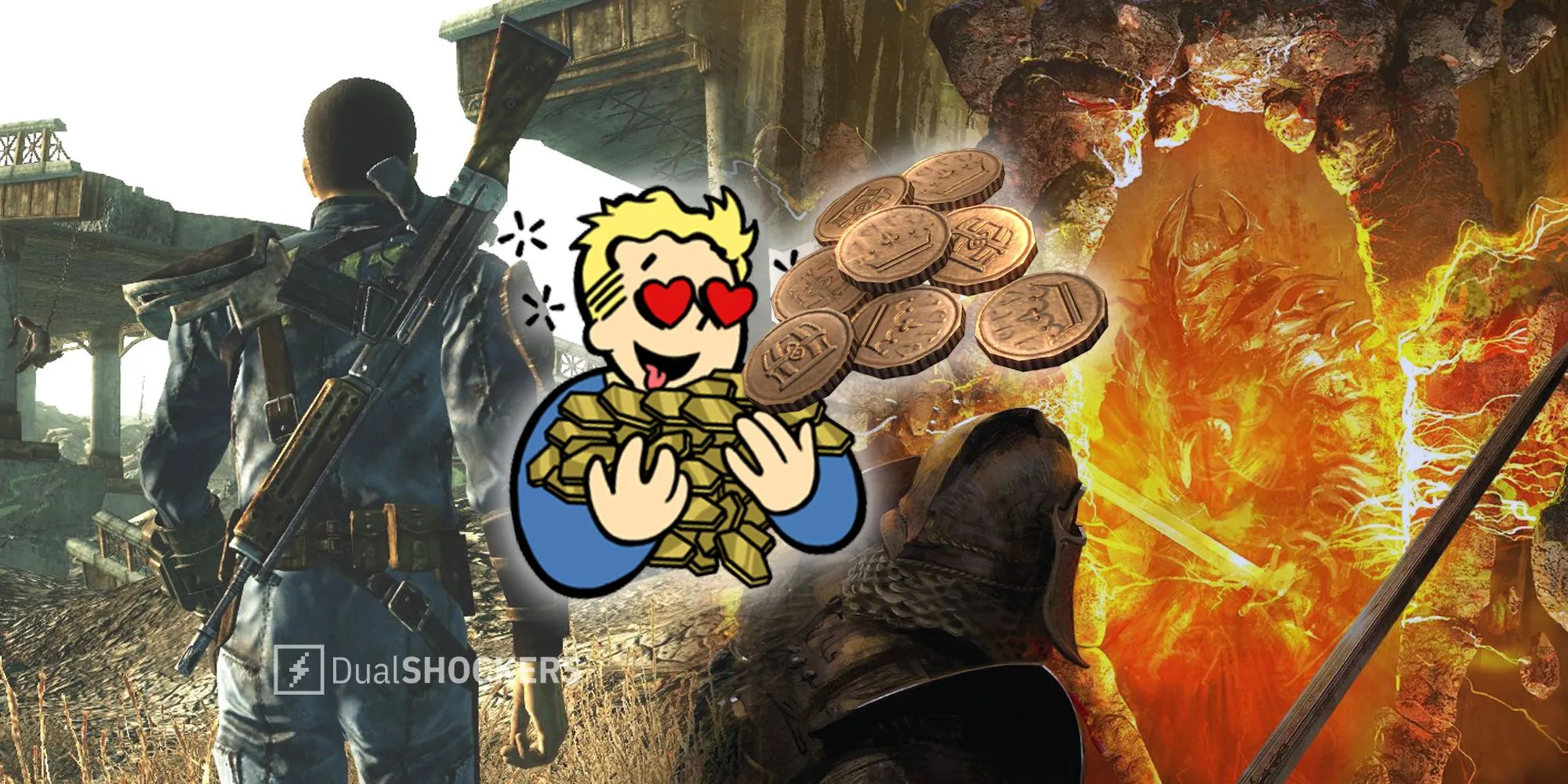 Tiền tệ trong The Elder Scrolls Oblivion và Fallout 3 cùng Vault Boy